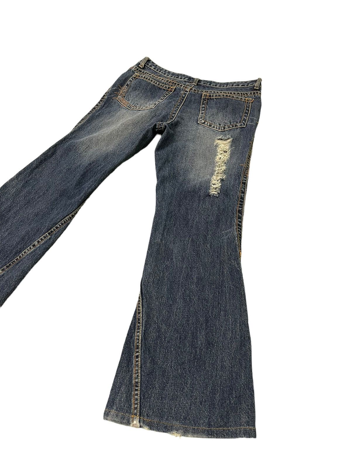 Japanese Brand Flare Jeans Supure Distress Low Rise Boot Cut 8🟦1 Size US 32 / EU 48 - 12 Thumbnail