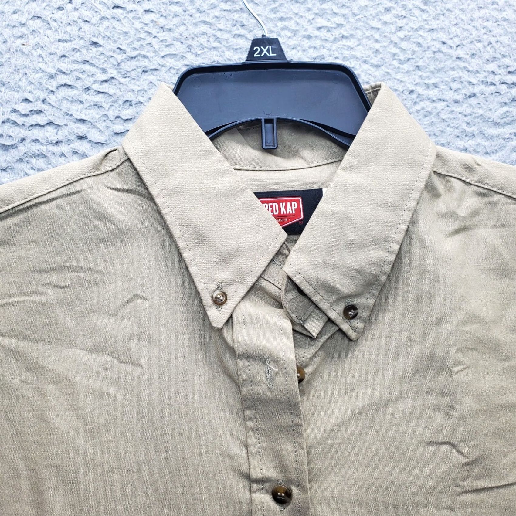 Red Kap Red Kap Woman Size 18 Brown 1923 Workwear Shirt Long Sleeve Collared Button Down Shirt Size XXL / US 16-18 / IT 52-54 - 3 Thumbnail