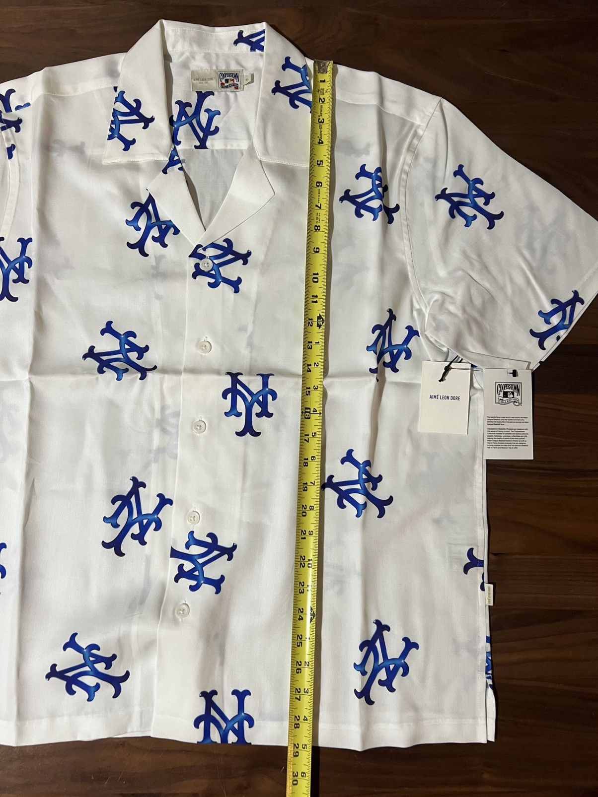 Aime Leon Dore Aime Leon Dore ALD / New York Mets White Leisure Shirt Sz XL Size US XL / EU 56 / 4 - 4 Thumbnail