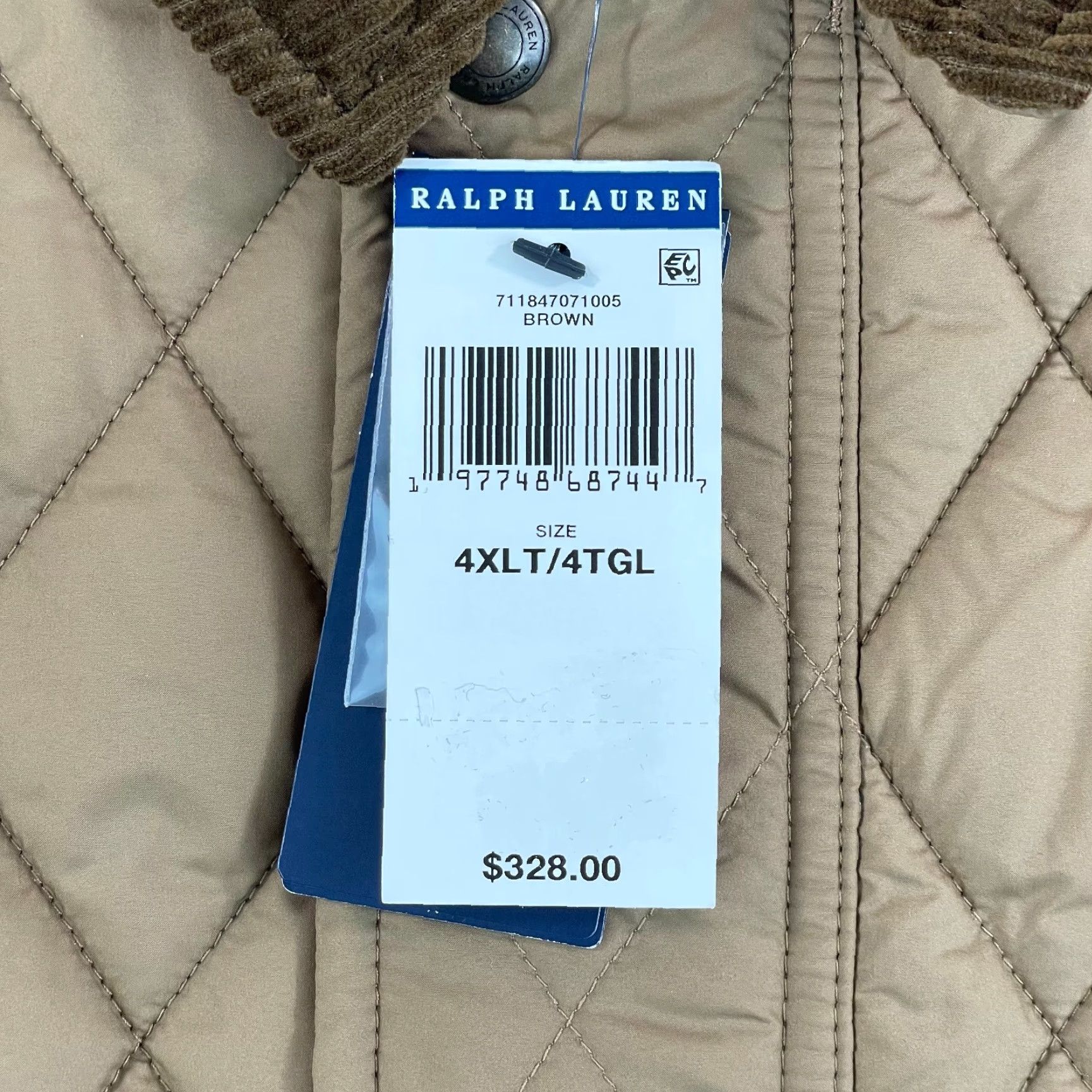 Polo Ralph Lauren VINTAGE Polo Ralph Lauren The Beaton Quilted Jacket Men 4XLT Tall Brown Water Repellent Size US XXL / EU 58 / 5 - 5 Thumbnail