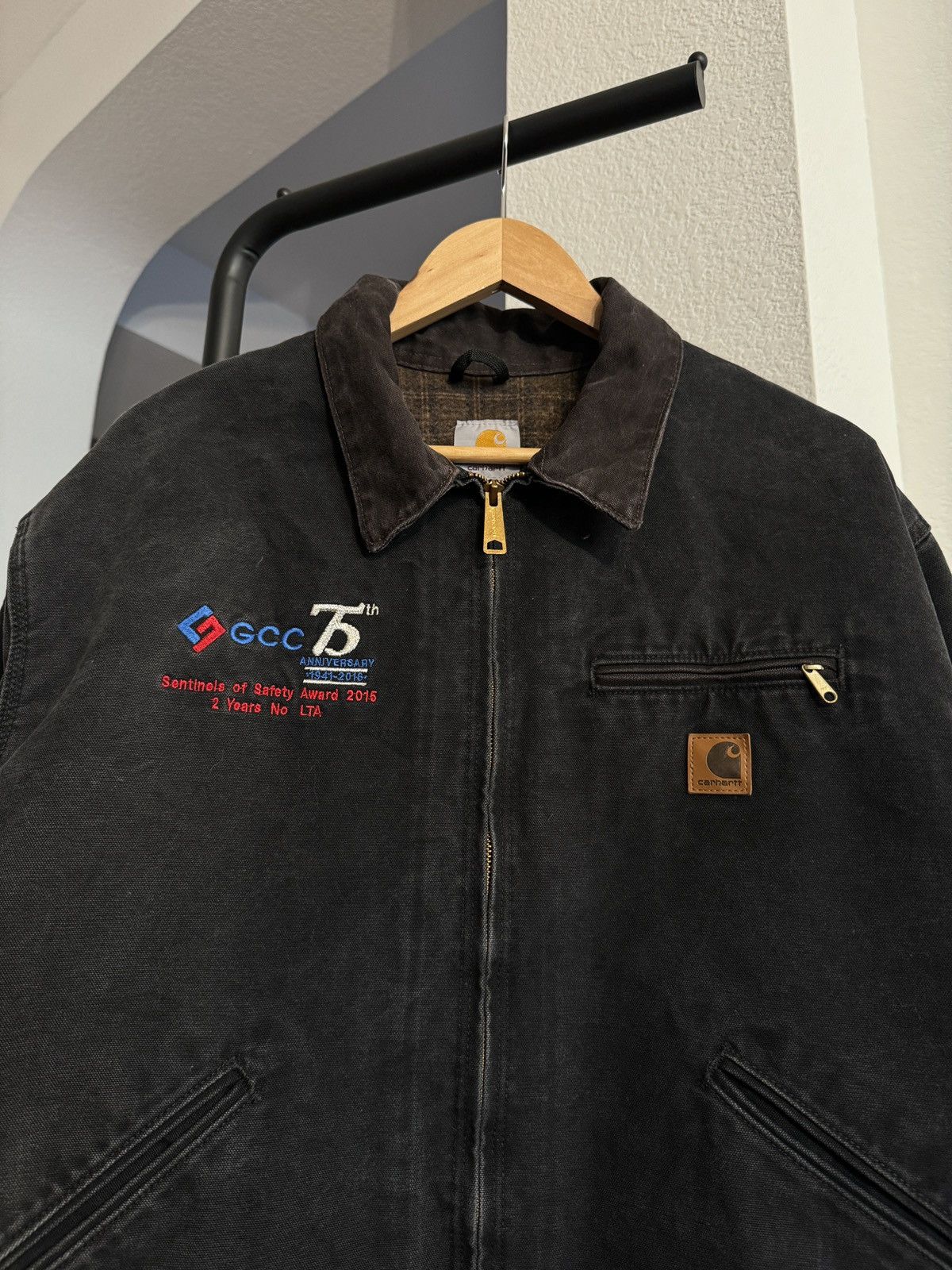 Carhartt × Vintage 2016 Black J97 Carharrt Detroit Work Jacket Size US XXL / EU 58 / 5 - 3 Thumbnail