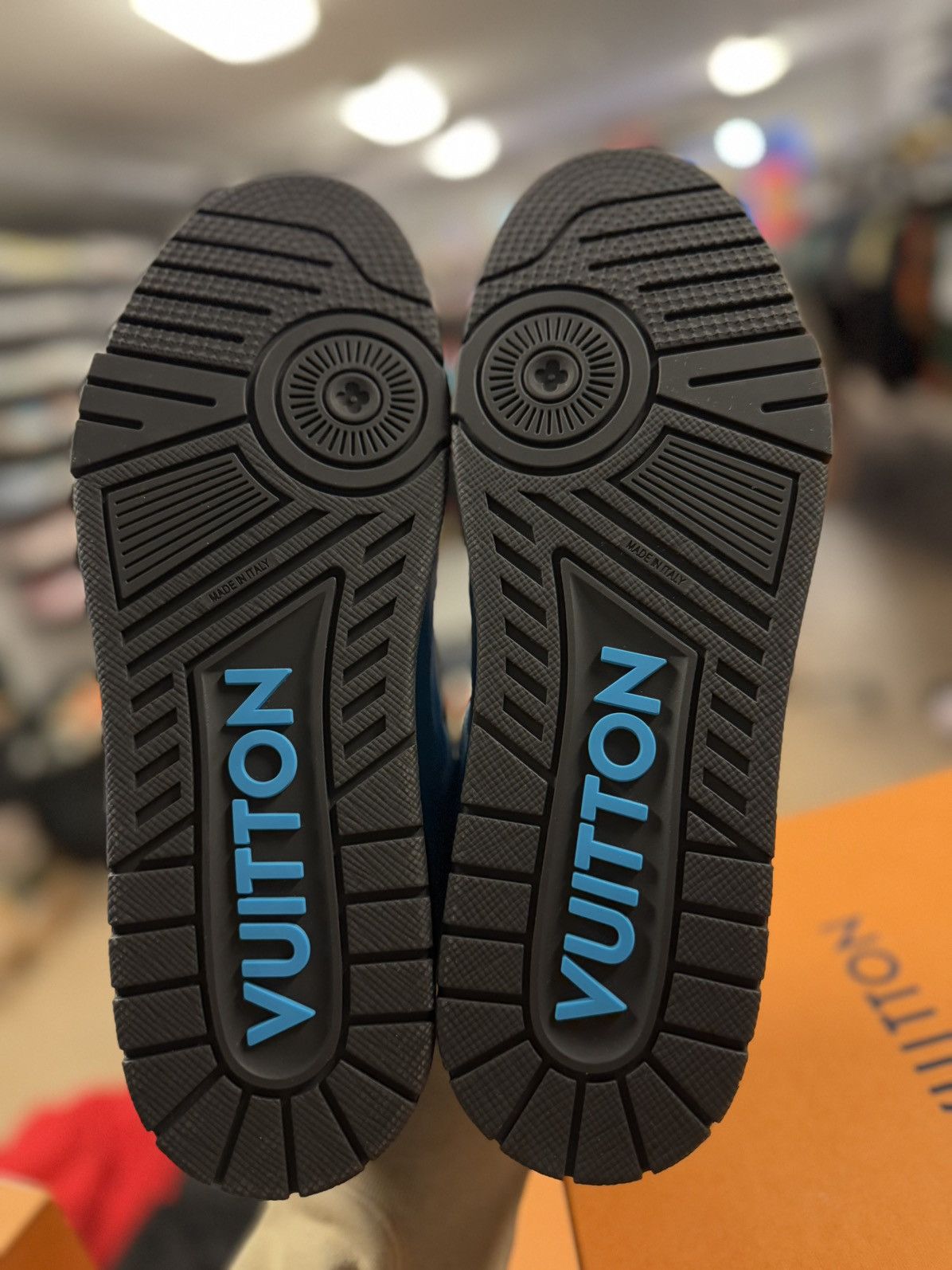Louis Vuitton Louis Vuitton Blue Trainer Low Top Size 9LV/10US (NEW) Size US 10 / EU 43 - 14 Thumbnail