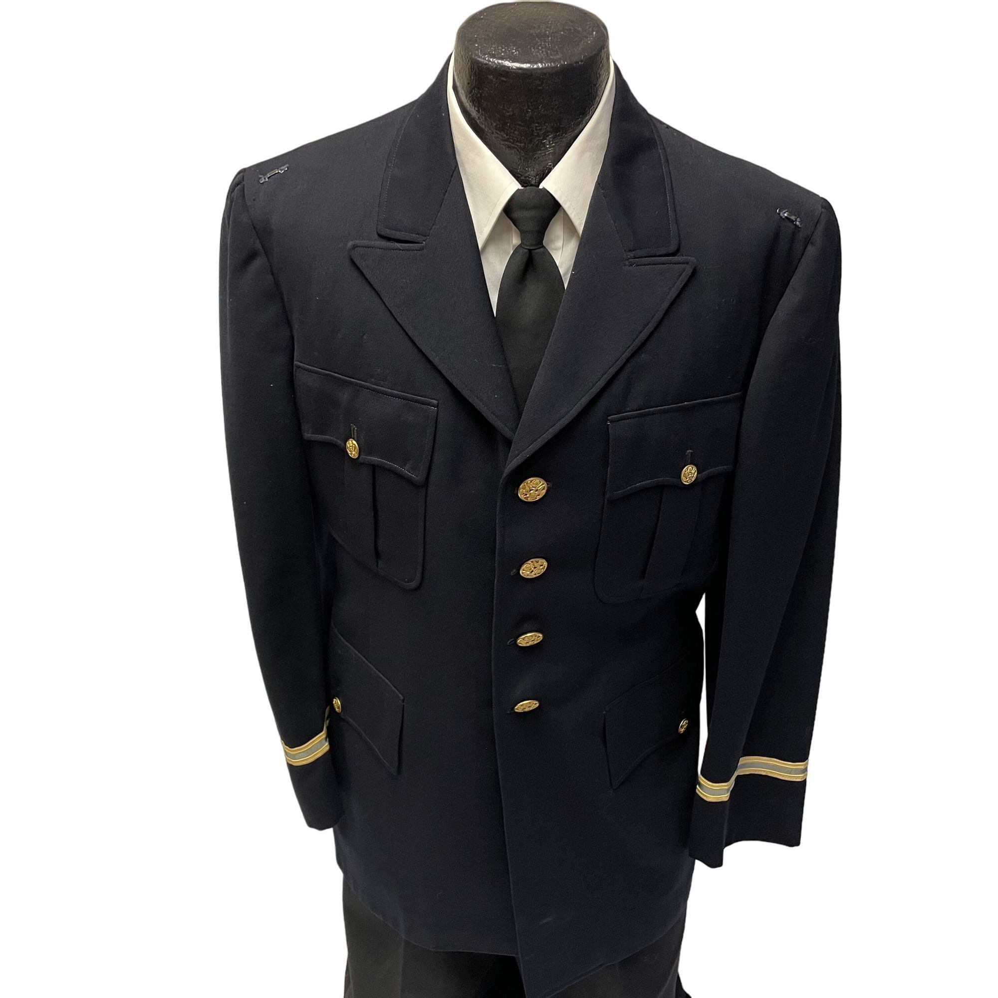 Other Vtg Korean War Era Blue GABARDINE USN Navy Officer Jacket Size 42R - 1 Thumbnail