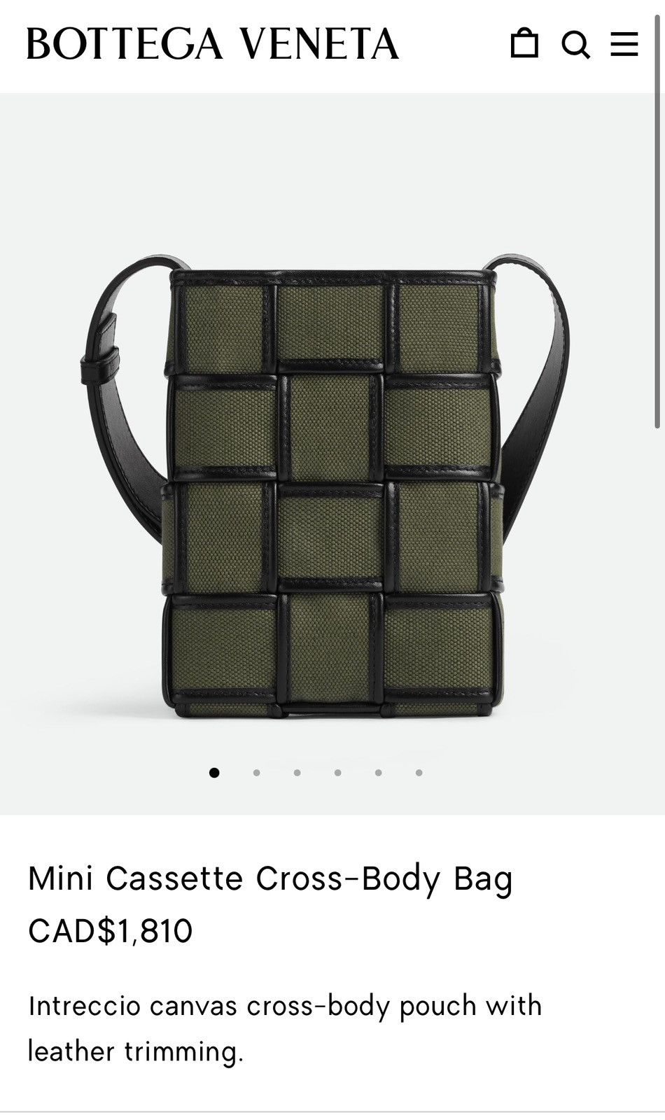 Bottega Veneta mini cassette cross body