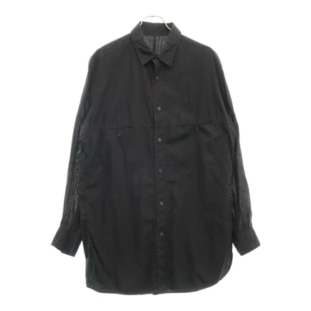 Yohji Yamamoto Yohji Yamamoto POUR HOMME 17AW Wide Split Long Shirt Size US L / EU 52-54 / 3 - 1 Thumbnail