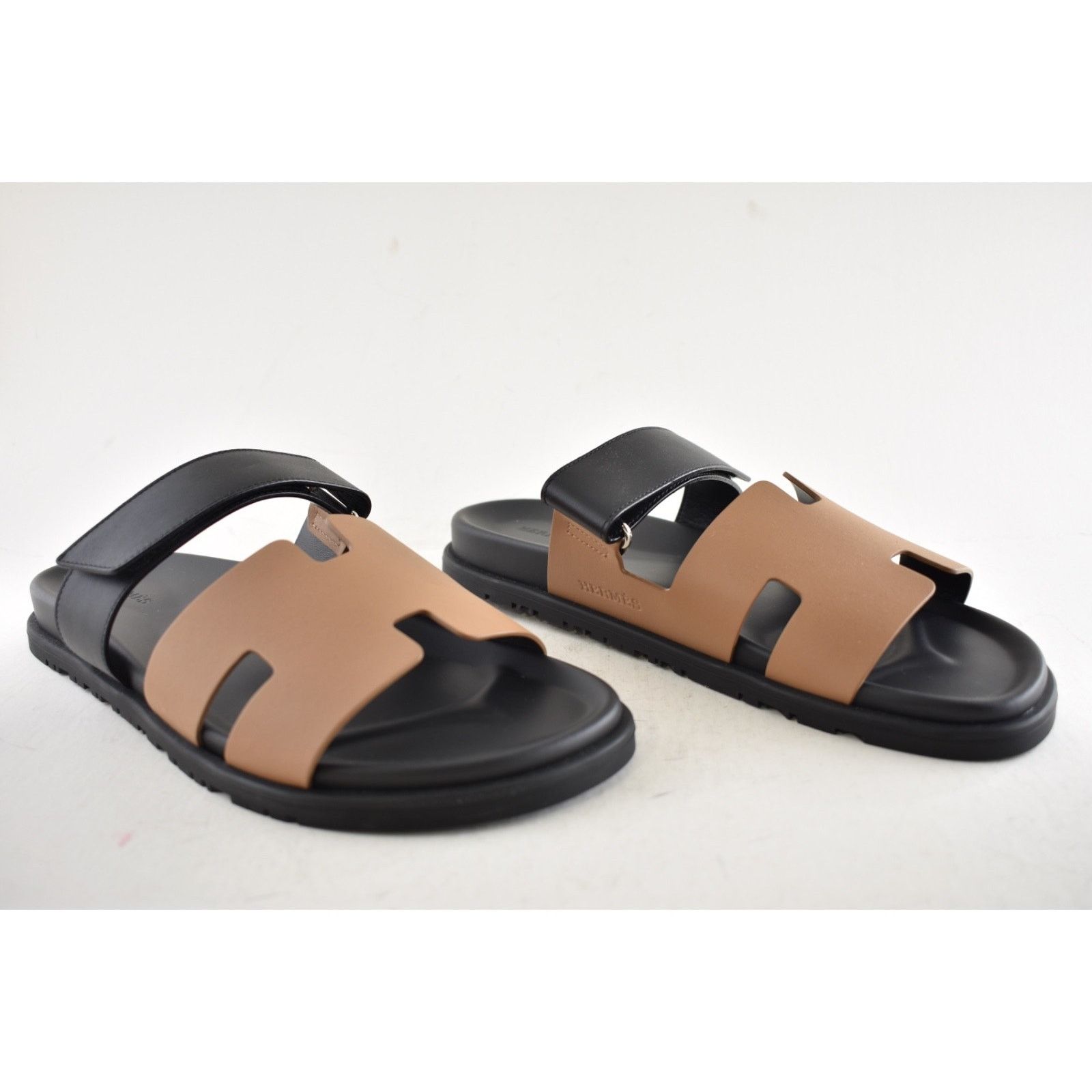 Hermes Hermes Chypre Sandal Mens Safari Leather Slide Flat 45 12 Size US 12 / EU 45 - 3 Thumbnail