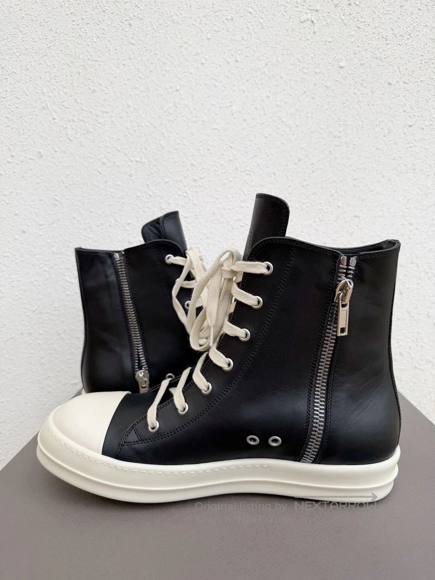 Rick Owens Rick Owens High-Top Leather Sneakers. Size US 10 / EU 43 - 5 Thumbnail
