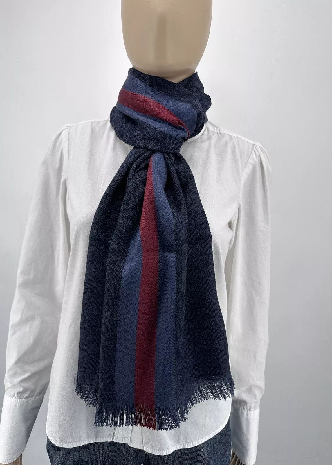 New Gucci Scarves Wool/Silk-35x180cm