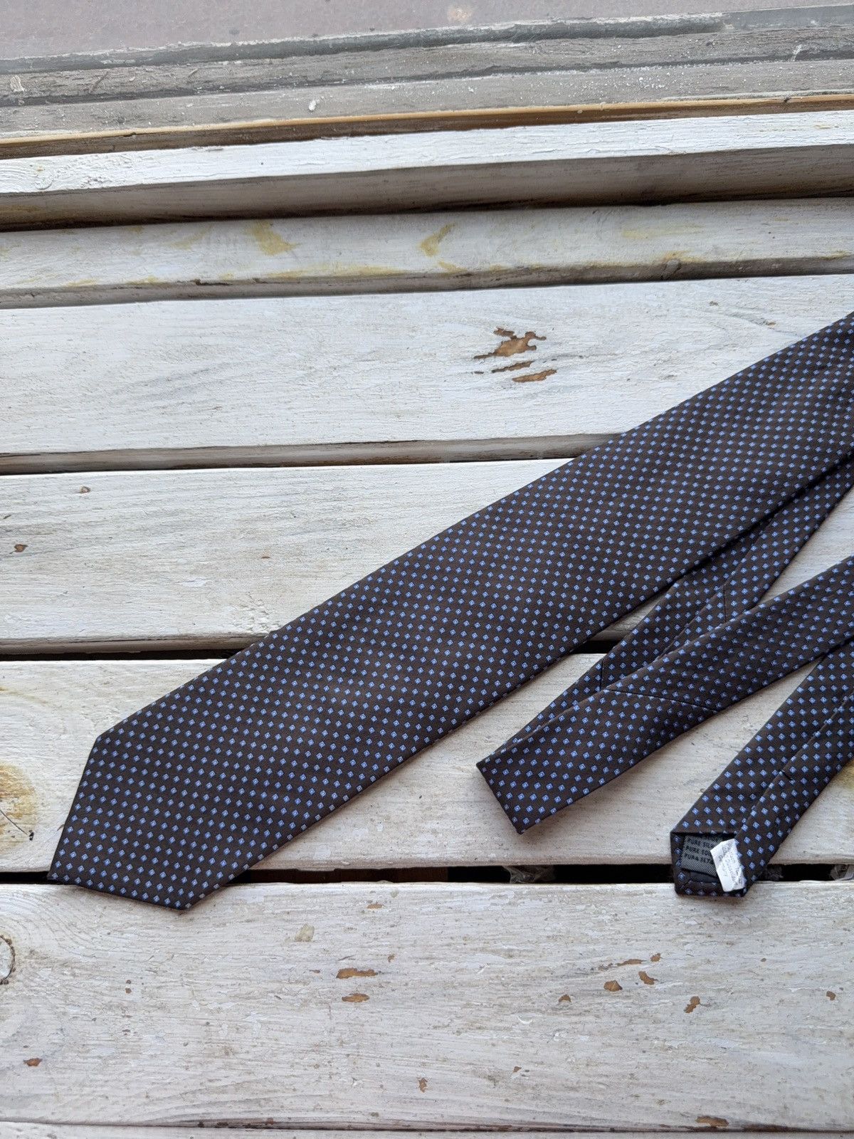 Other Gilberto Silk Tie Light Blue Micro Pattern Made in Italy Size ONE SIZE - 2 Thumbnail