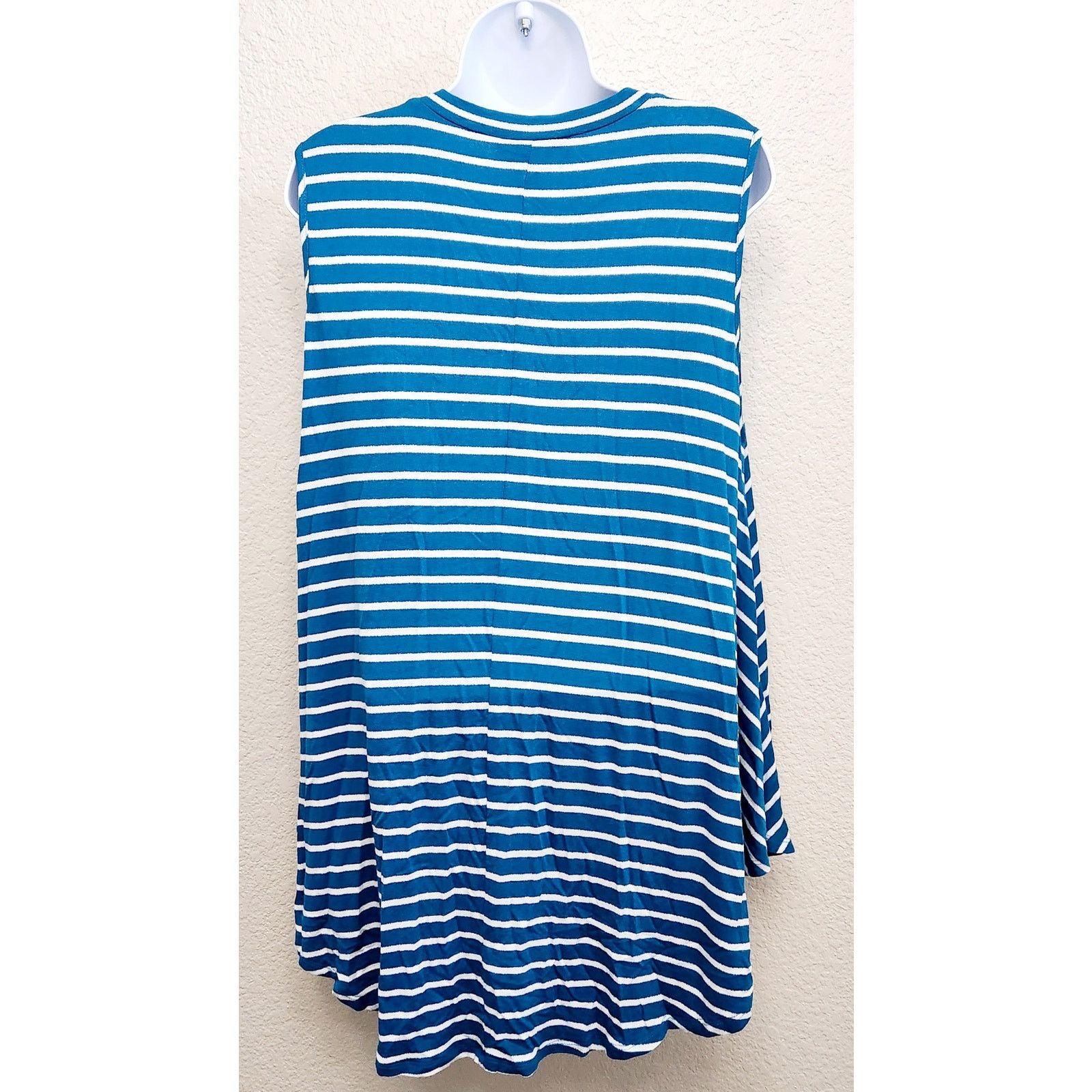 Other Lane Bryant Blue White Striped Sleeveless Top 18 20 Soft Size XXL / US 16-18 / IT 52-54 - 2 Thumbnail