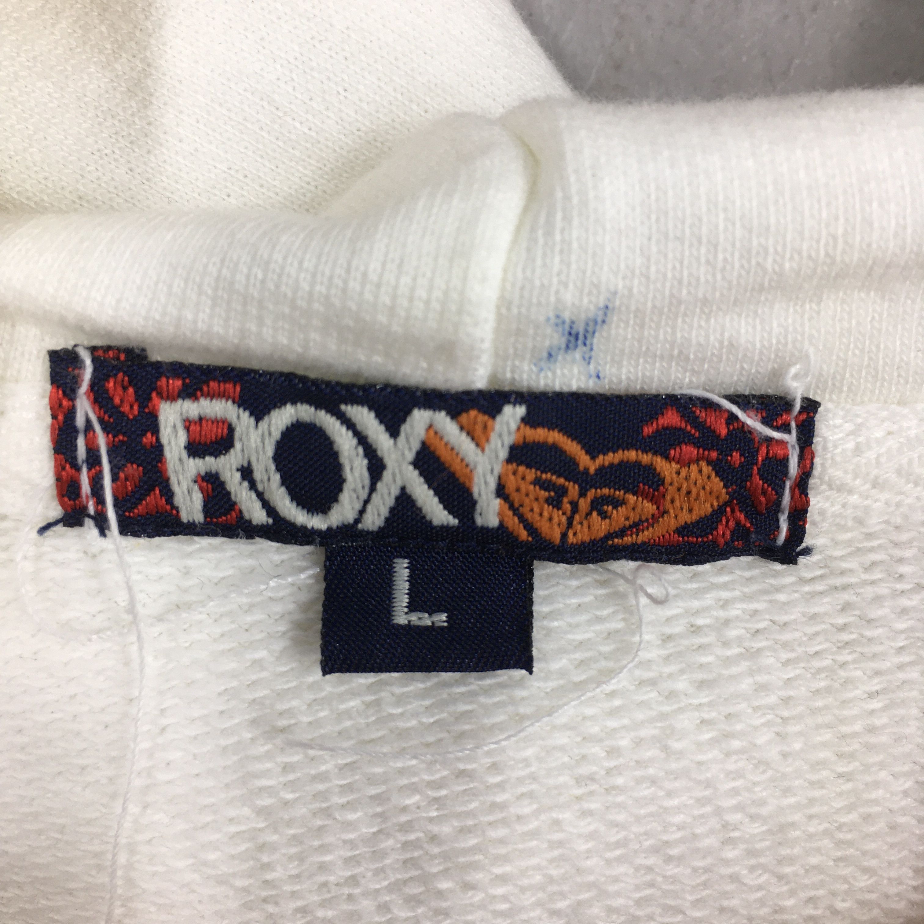 Vintage Vintage Roxy Surf White Hoodie Sweatshirt Large Size L / US 10 / IT 46 - 5 Thumbnail