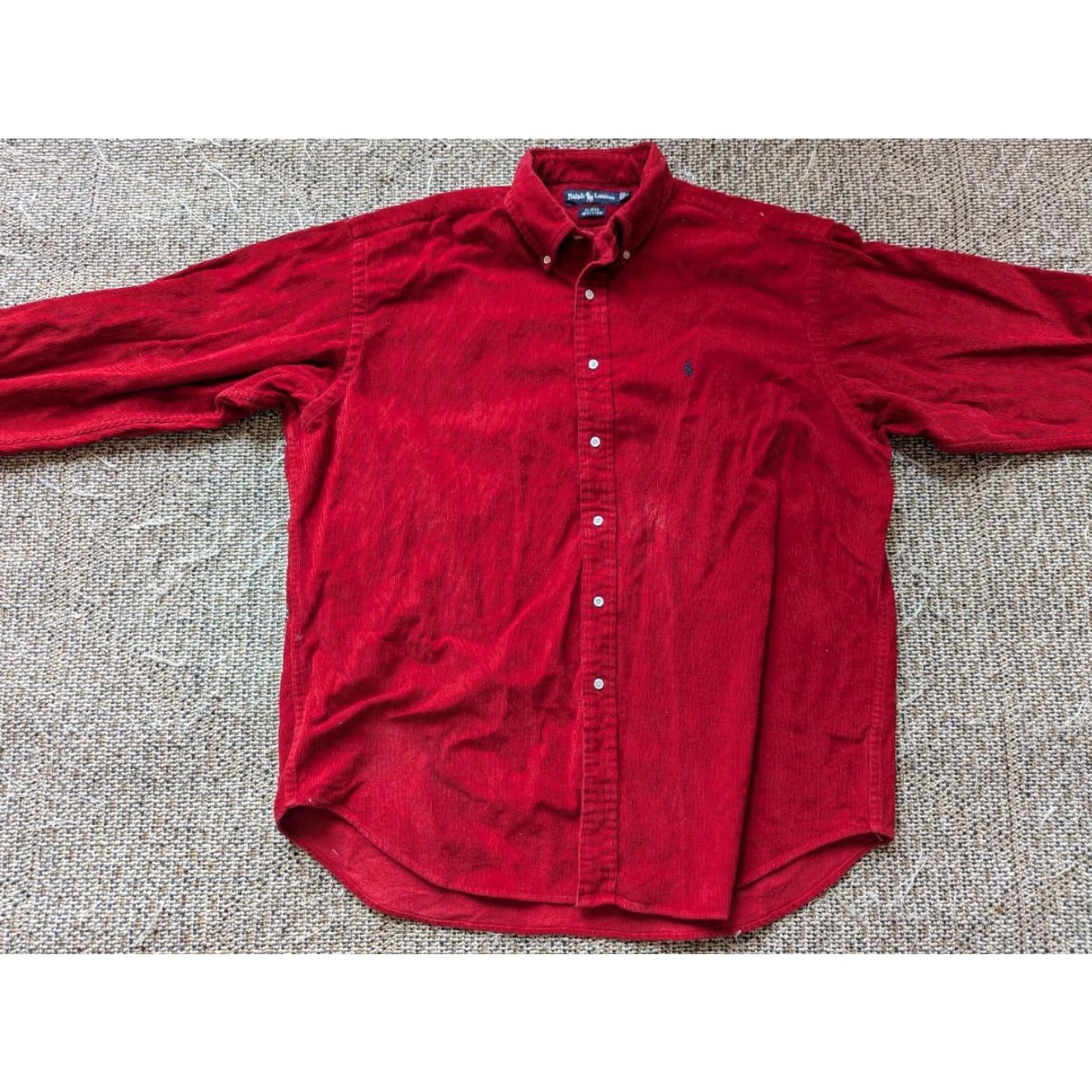 Polo Ralph Lauren VINTAGE POLO by Ralph Lauren Shirt XL Red Corduroy Long Sleeve Mens Size US XL / EU 56 / 4 - 6 Thumbnail