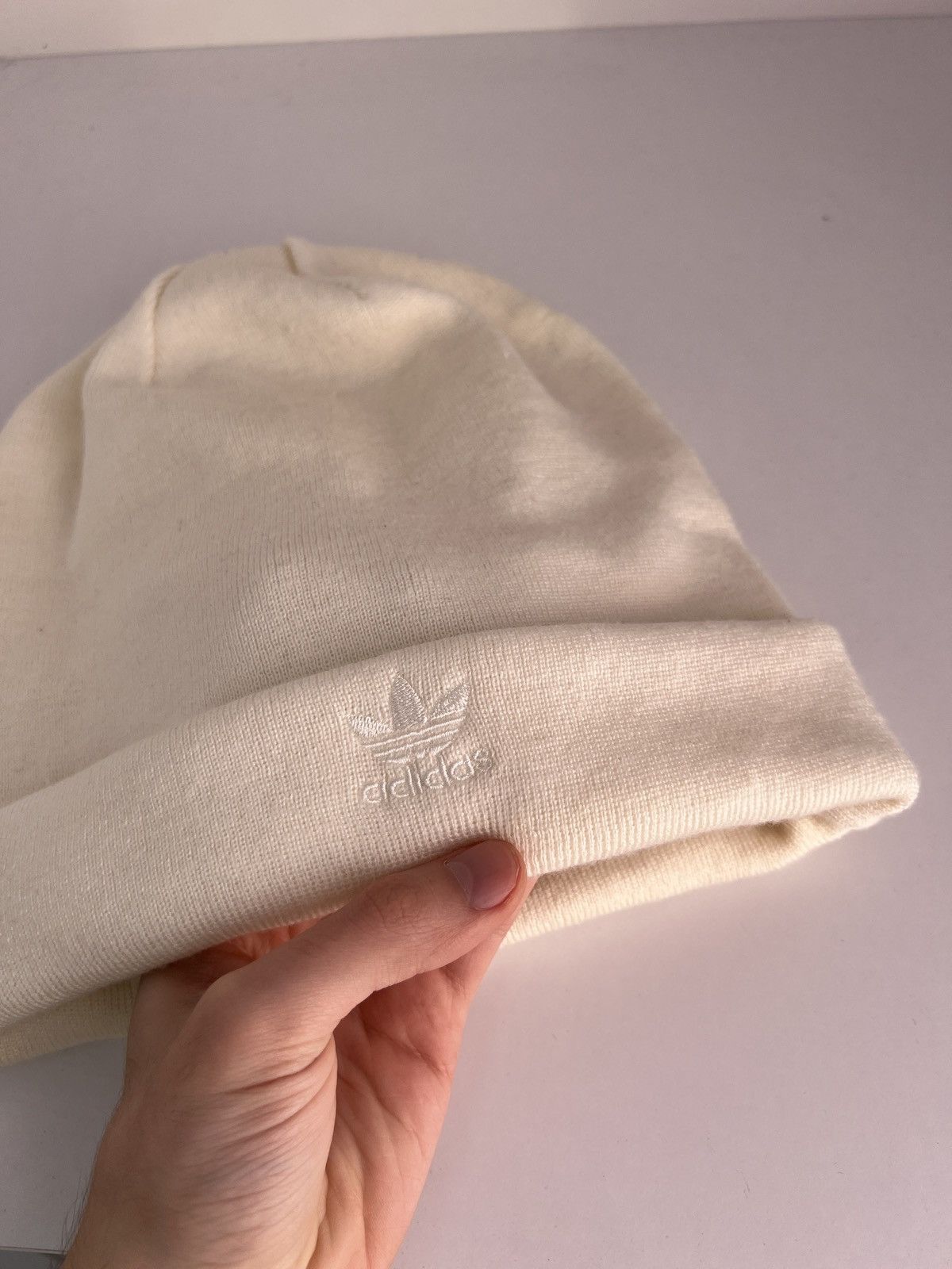 Adidas × Vintage Vintage Adidas Ivy Park White Beanie Size ONE SIZE - 4 Thumbnail
