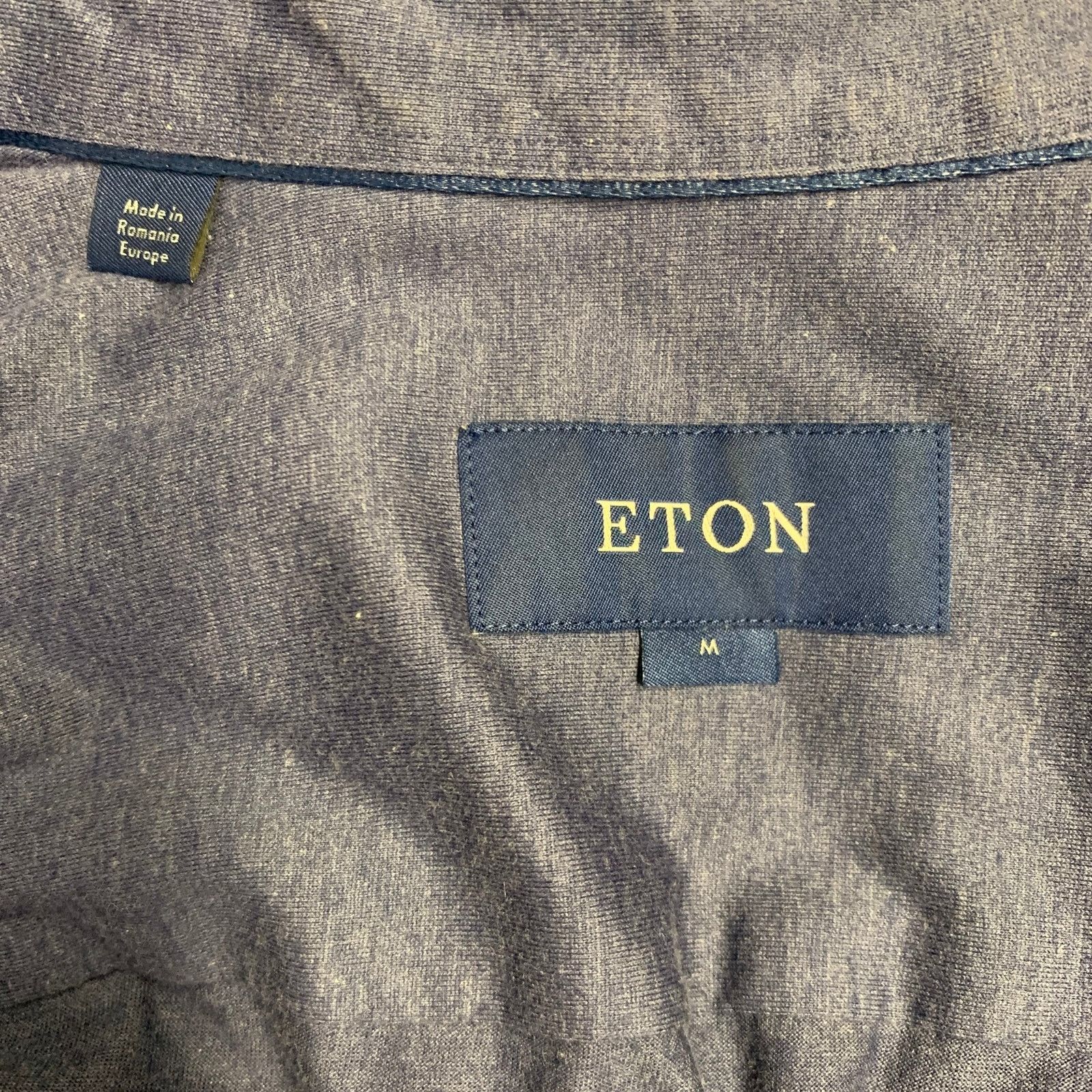 Eton ETON Size M Blue Cotton Long Sleeve Shirt Size US M / EU 48-50 / 2 - 5 Thumbnail