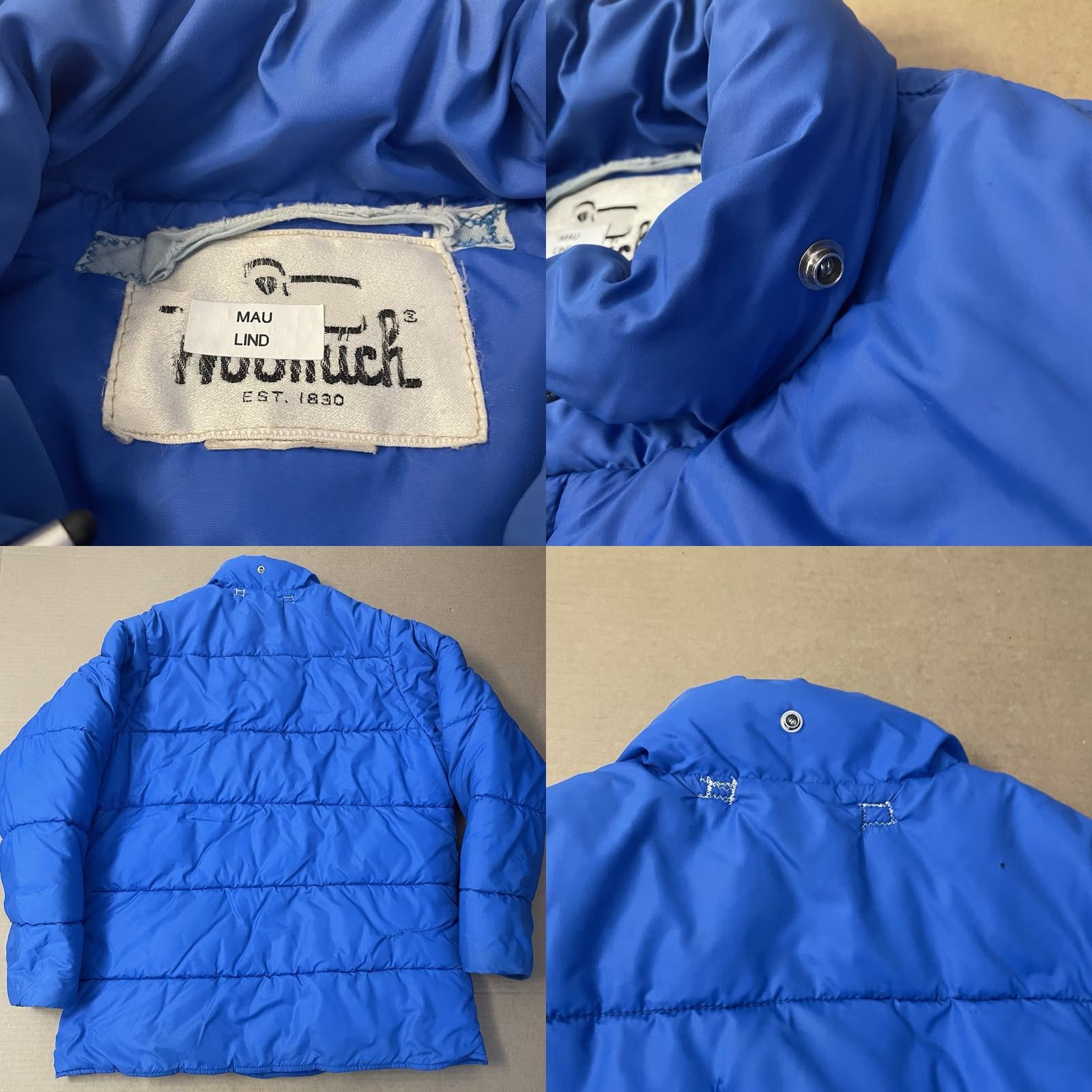 Vintage VINTAGE Woolrich Jacket Adult Large Blue Snap Button Pockets Quilted 60s Mens Size US L / EU 52-54 / 3 - 8 Thumbnail