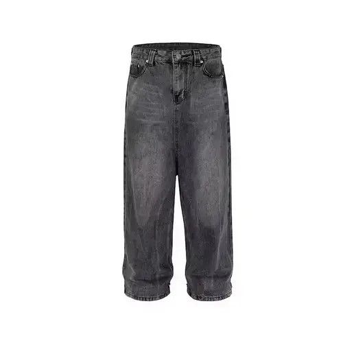 VIBE Black Washed Damage Baggy jeans Size US 34 / EU 50 - 2 Thumbnail