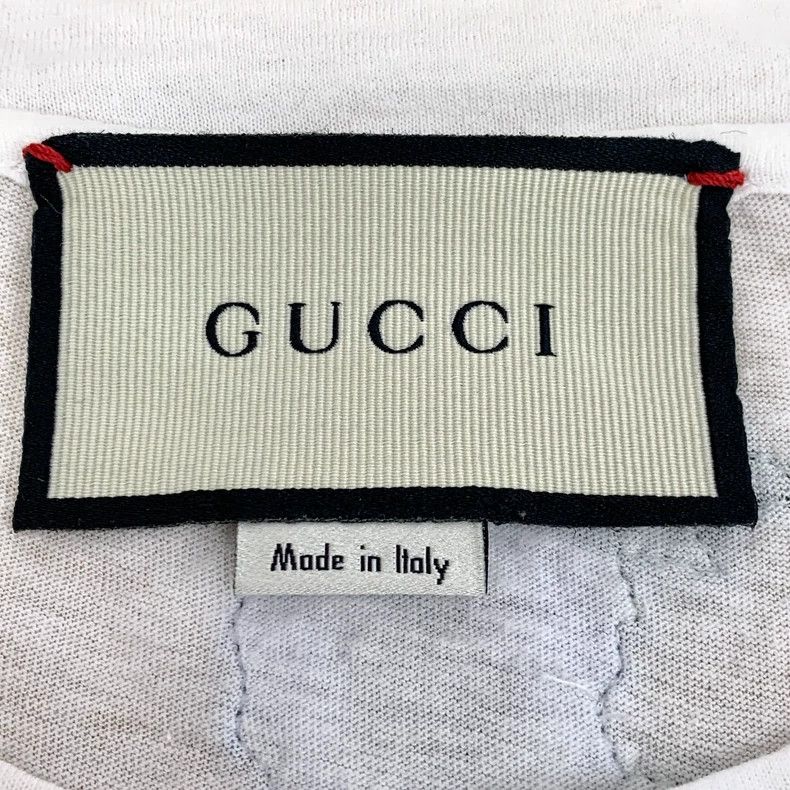 Gucci Gucci Logo letter print round neck white vandal style cotto Size US S / EU 44-46 / 1 - 5 Thumbnail