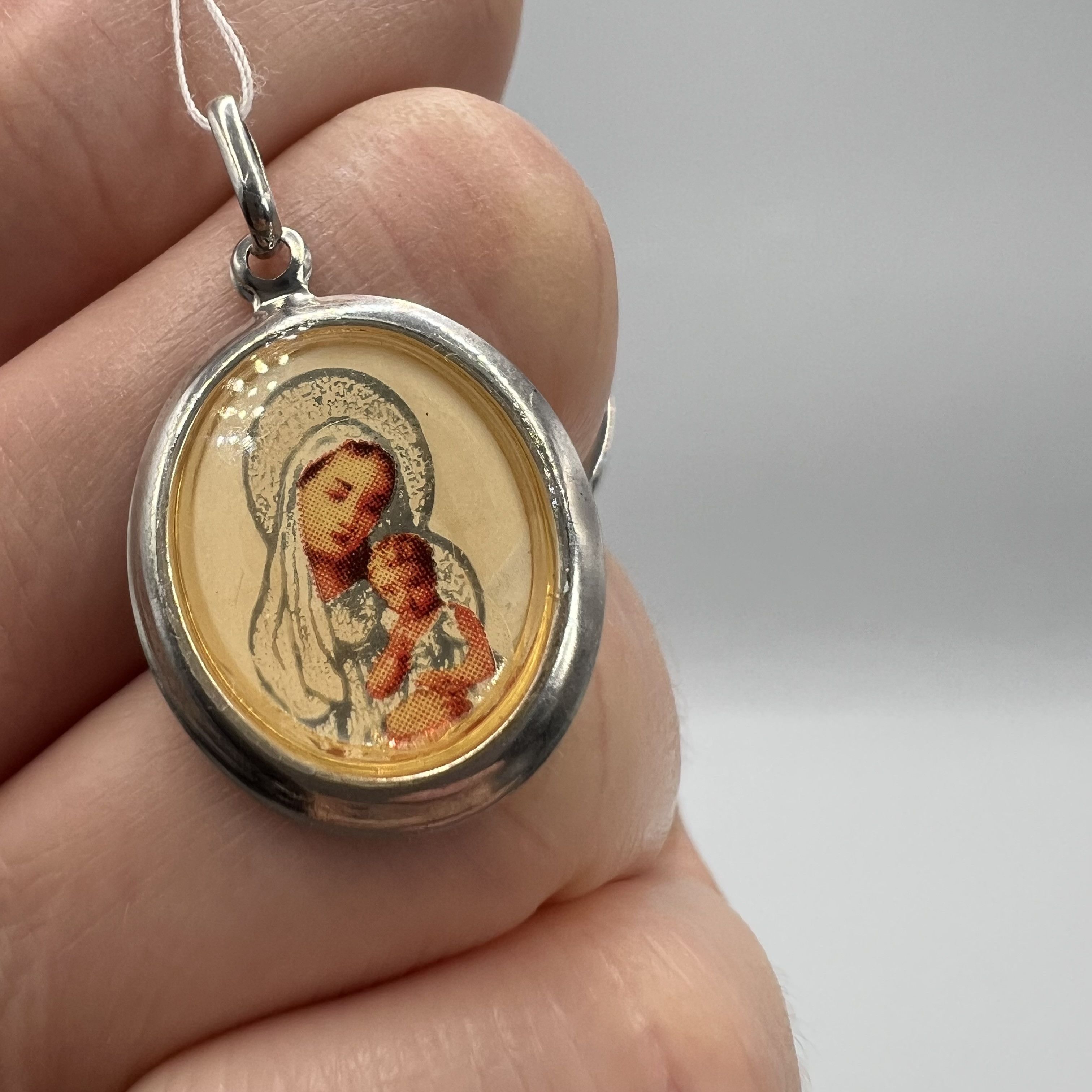 Vintage Vintage Pendant Icon Sterling Silver 925 Enamel 1.76gr Size ONE SIZE - 2 Thumbnail