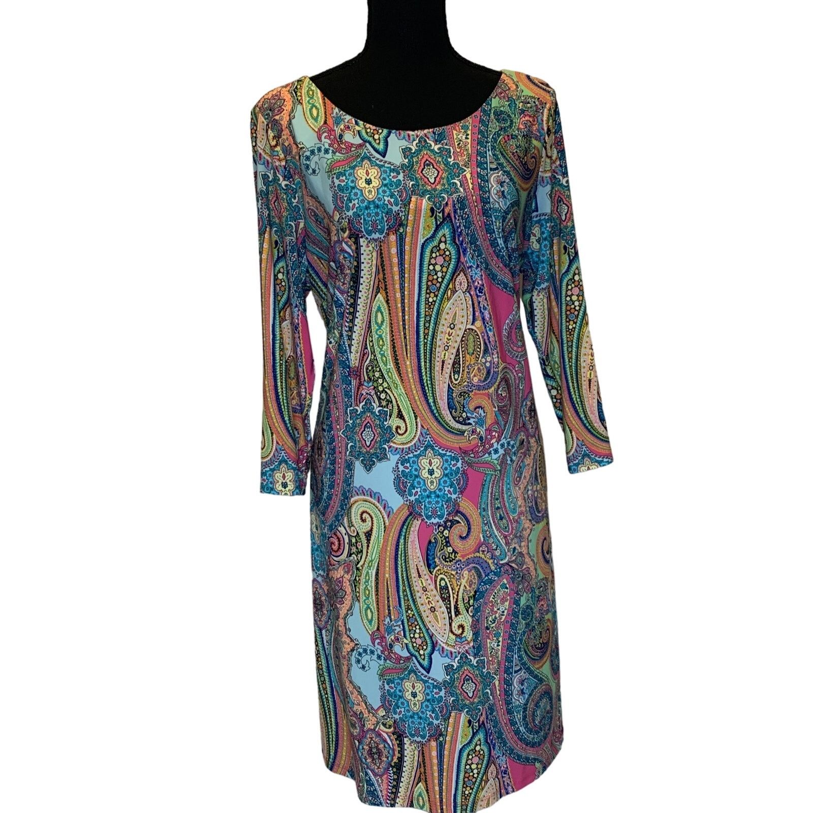 Tommy Hilfiger Plus Size 16 Women's TOMMY HILIFIGER Silky Knit Shift Dress Size XXL / US 16-18 / IT 52-54 - 3 Thumbnail