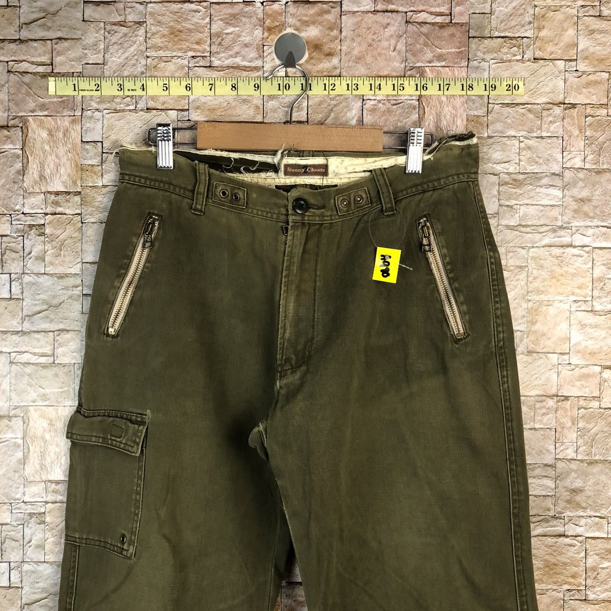 Japanese Brand Sonny Clouds Green utility Cargo Multipocket Pants #A980 Size US 29 - 4 Thumbnail