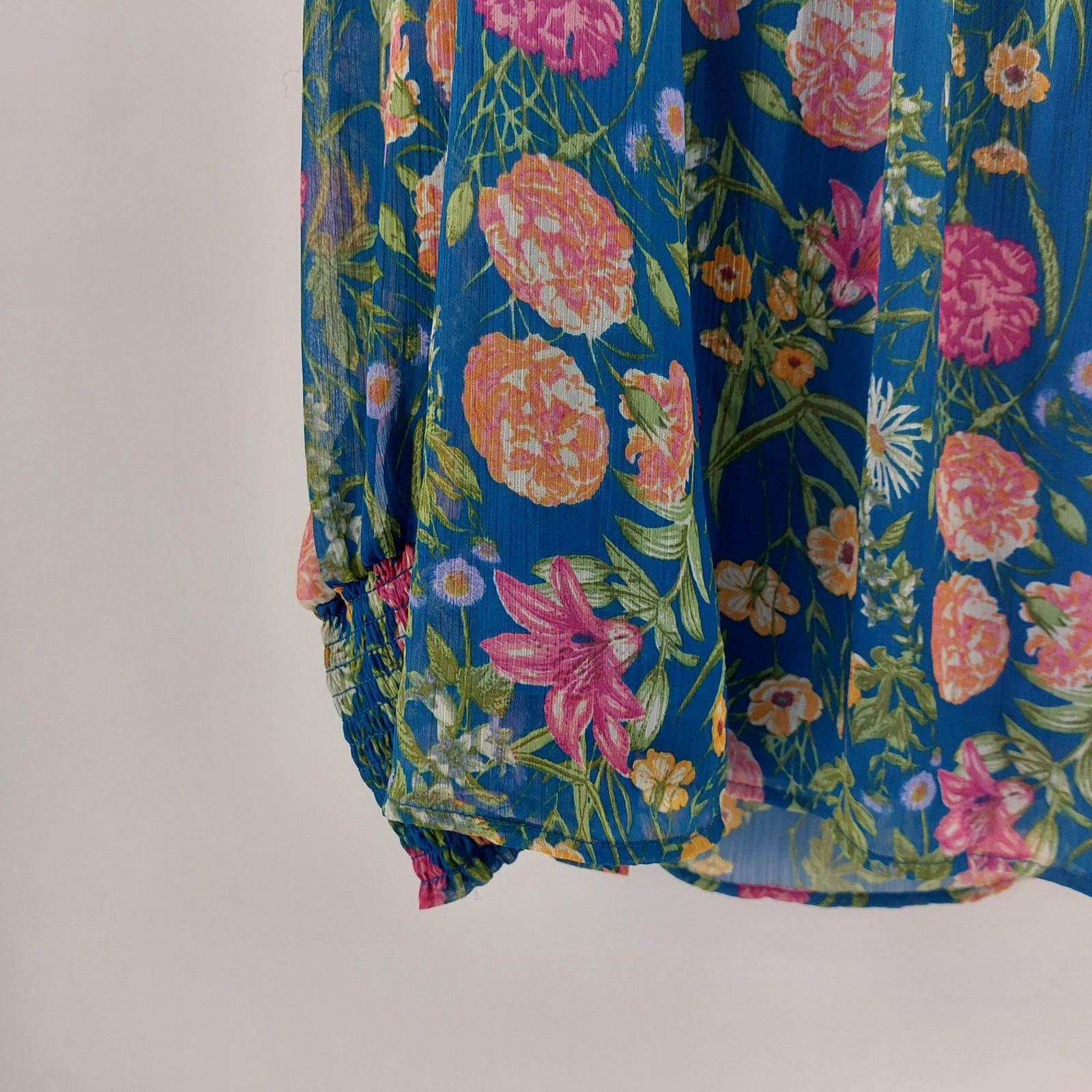 Other Terra & Sky Womens Floral Blouse 1X Spring Polyester Easter Size XXL / US 16-18 / IT 52-54 - 8 Thumbnail