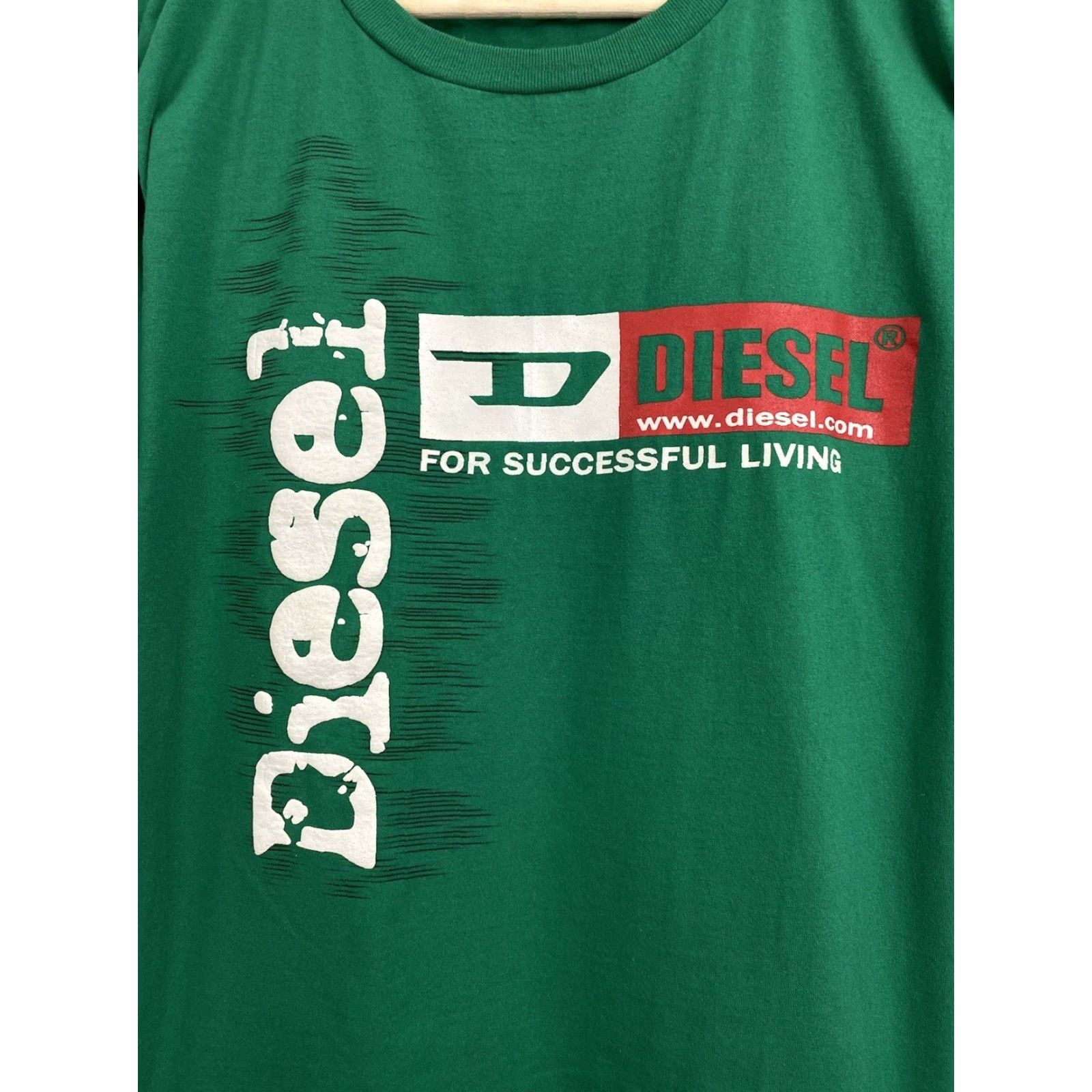 Diesel VINTAGE Diesel Big logo T-Shirt Mens XXL Green 90s Y2K Retro Logo Shirt Size US XXL / EU 58 / 5 - 4 Thumbnail