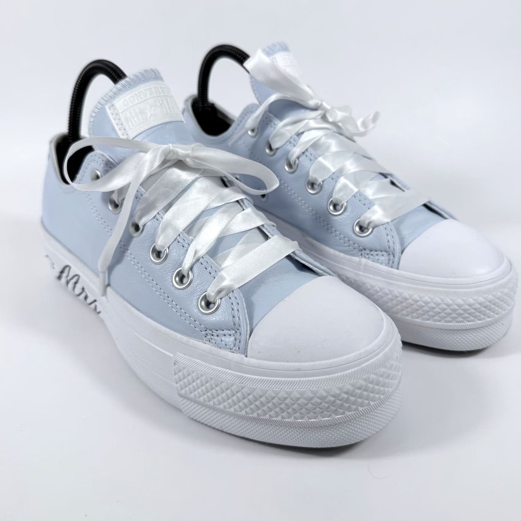 Converse Converse Platform Wedding Sneakers Women Blue/White Leather Low Top - 8, White, Leather, Sneakers, Platform, Wedding, Converse, Women, US8, EU39 Size M / US 6-8 / IT 42-44 - 3 Thumbnail