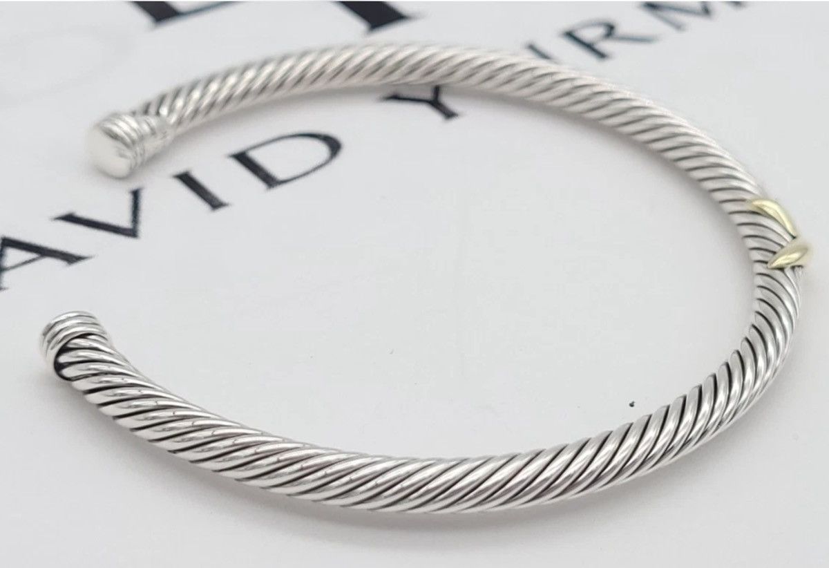 David Yurman David Yurman X18k Classic Cable Bangle 4mm Sz Medium Size ONE SIZE - 9 Thumbnail