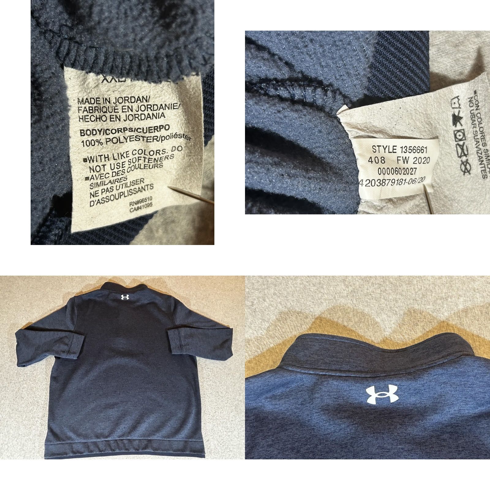 Under Armour Under Armour Sweater Mens 2XL XXL Blue UA Storm 1/4 Zip Fleece Pullover Golf Size US XXL / EU 58 / 5 - 8 Thumbnail