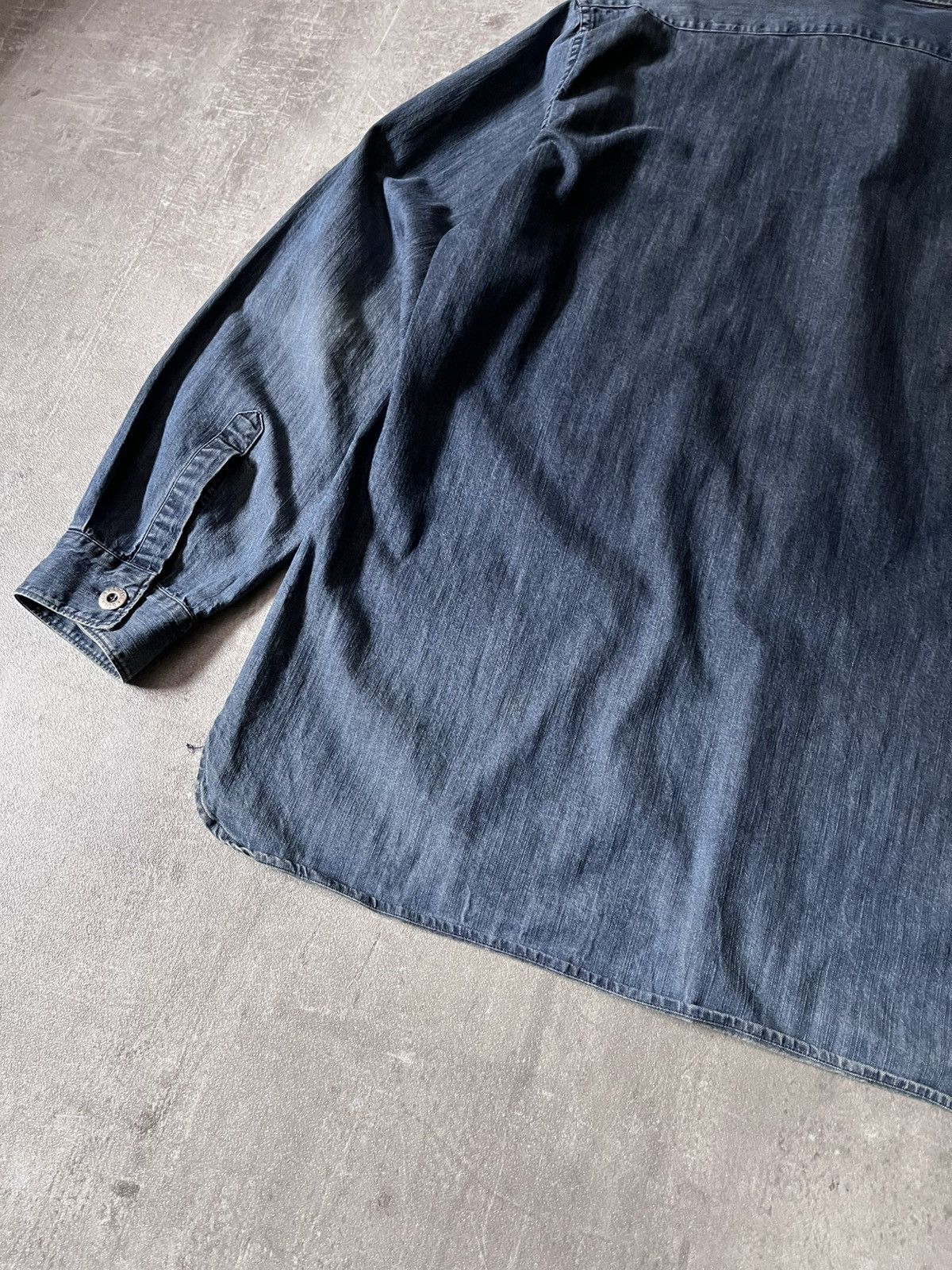 Stone Island Stone Island A/W 1998 denim shirt navy Size US L / EU 52-54 / 3 - 8 Thumbnail