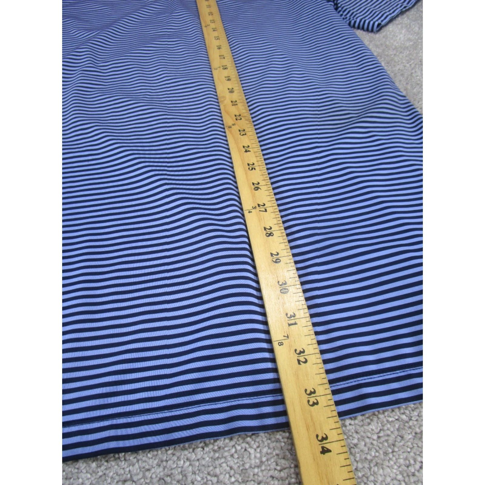 RLX Ralph Lauren VINTAGE RLX Ralph Lauren Polo Shirt Mens Large Blue Striped Gold Performance Polo Adult Large Blue Stripes Mens Size US L / EU 52-54 / 3 - 6 Thumbnail