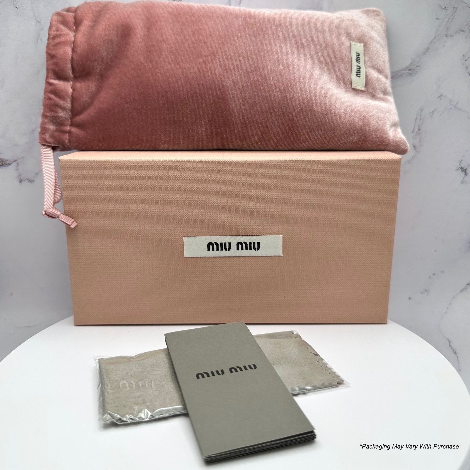 Miu Miu New MIU MIU Sunglasses Silver Pink Mirror Rimless Wrap Size ONE SIZE - 12 Thumbnail