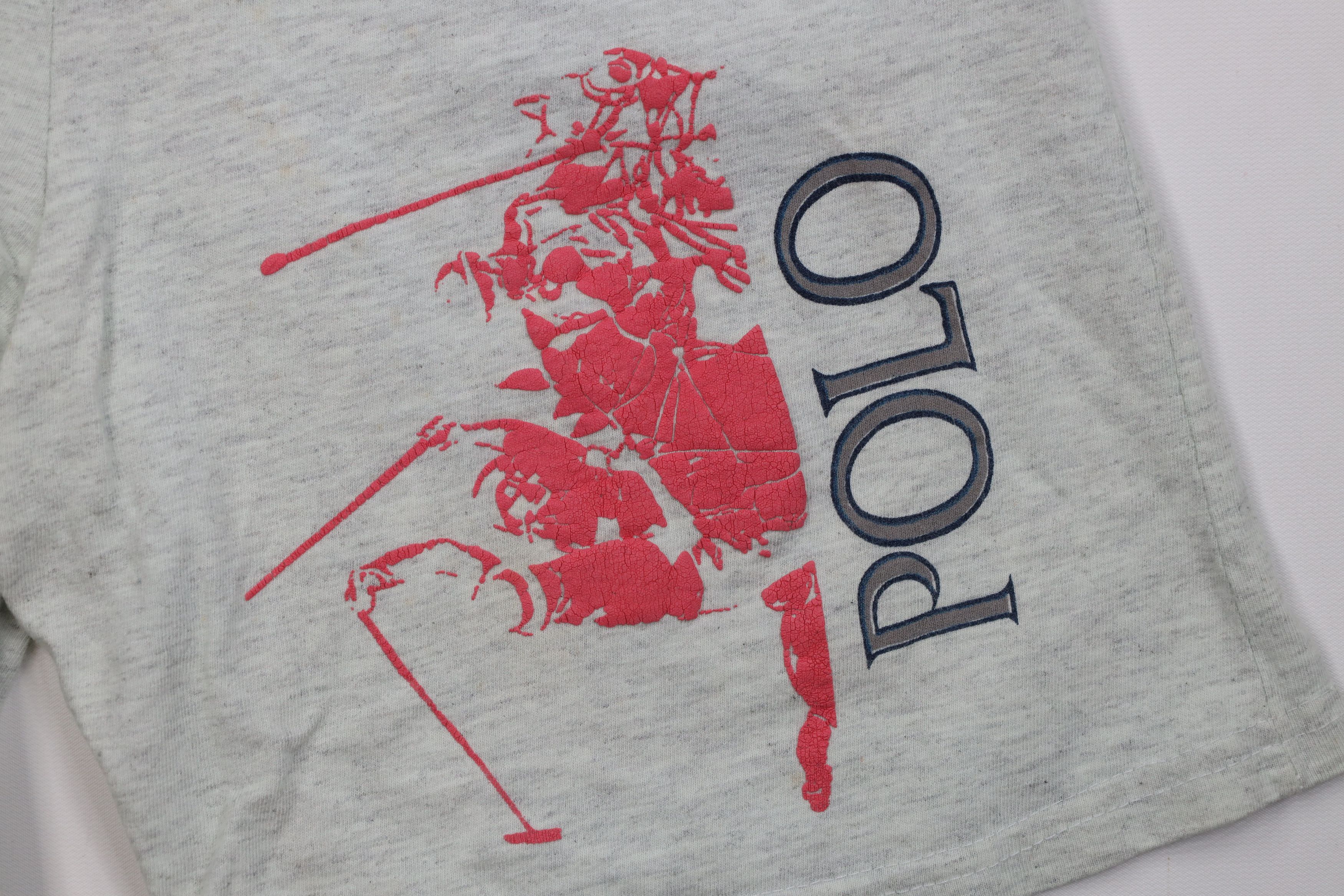 Vintage Vintage 90s Streetwear Spell Out Polo Horse Shorts Gray Size 26" / US 2 / IT 38 - 5 Thumbnail