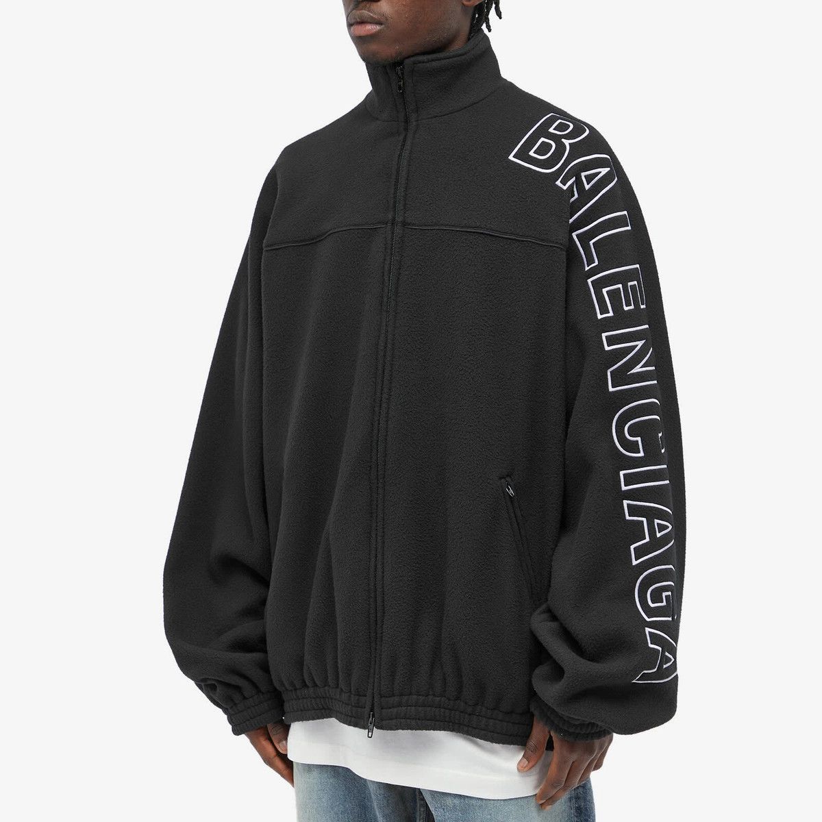 Balenciaga o1bcso1str1124 Outline Tracksuit Jacket in Black Size US S / EU 44-46 / 1 - 2 Thumbnail