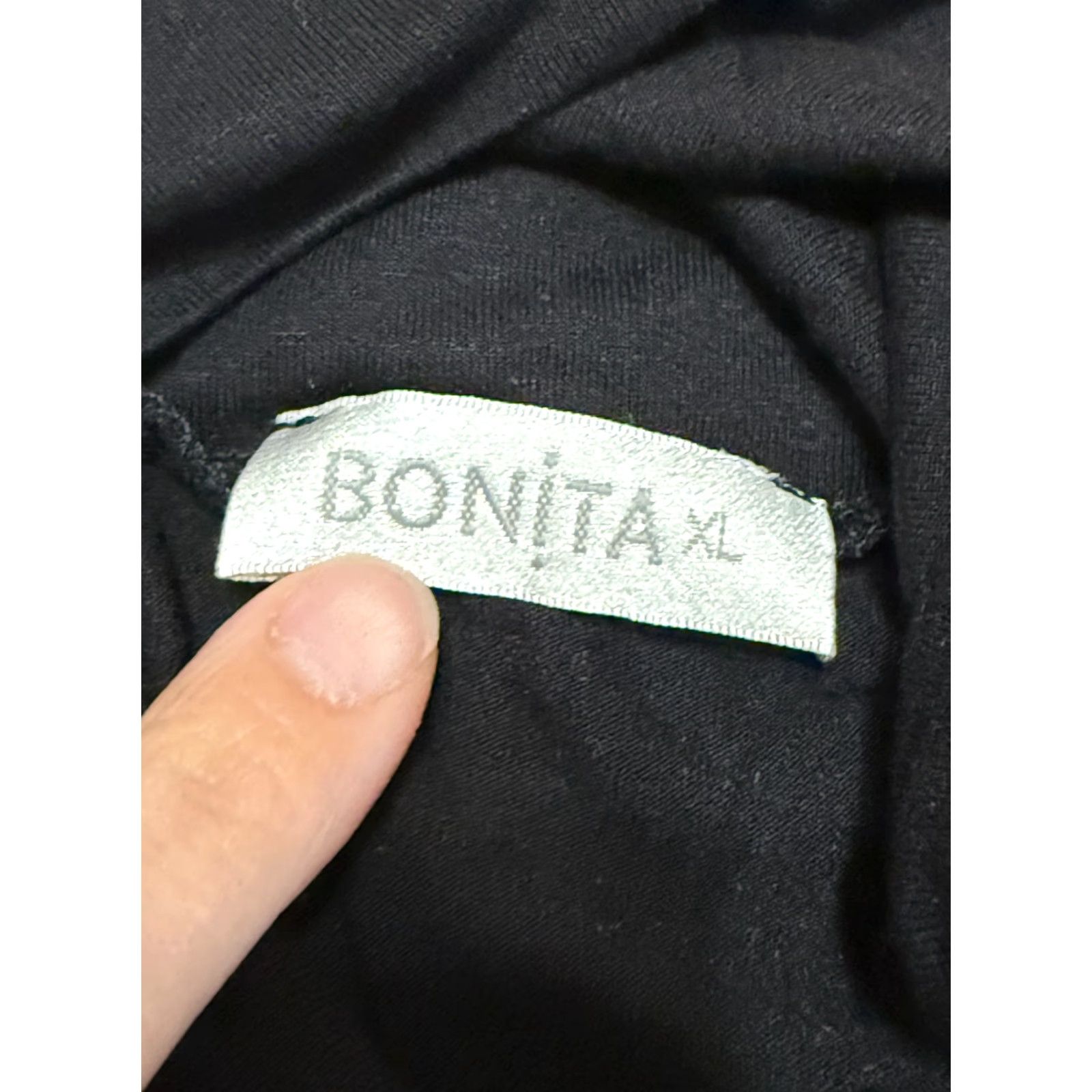 Vintage Bonita Shirt Women XL Black Long Sleeve Turtleneck Casual Modern Basic Stretch Shirt Size XL / US 12-14 / IT 48-50 - 5 Thumbnail