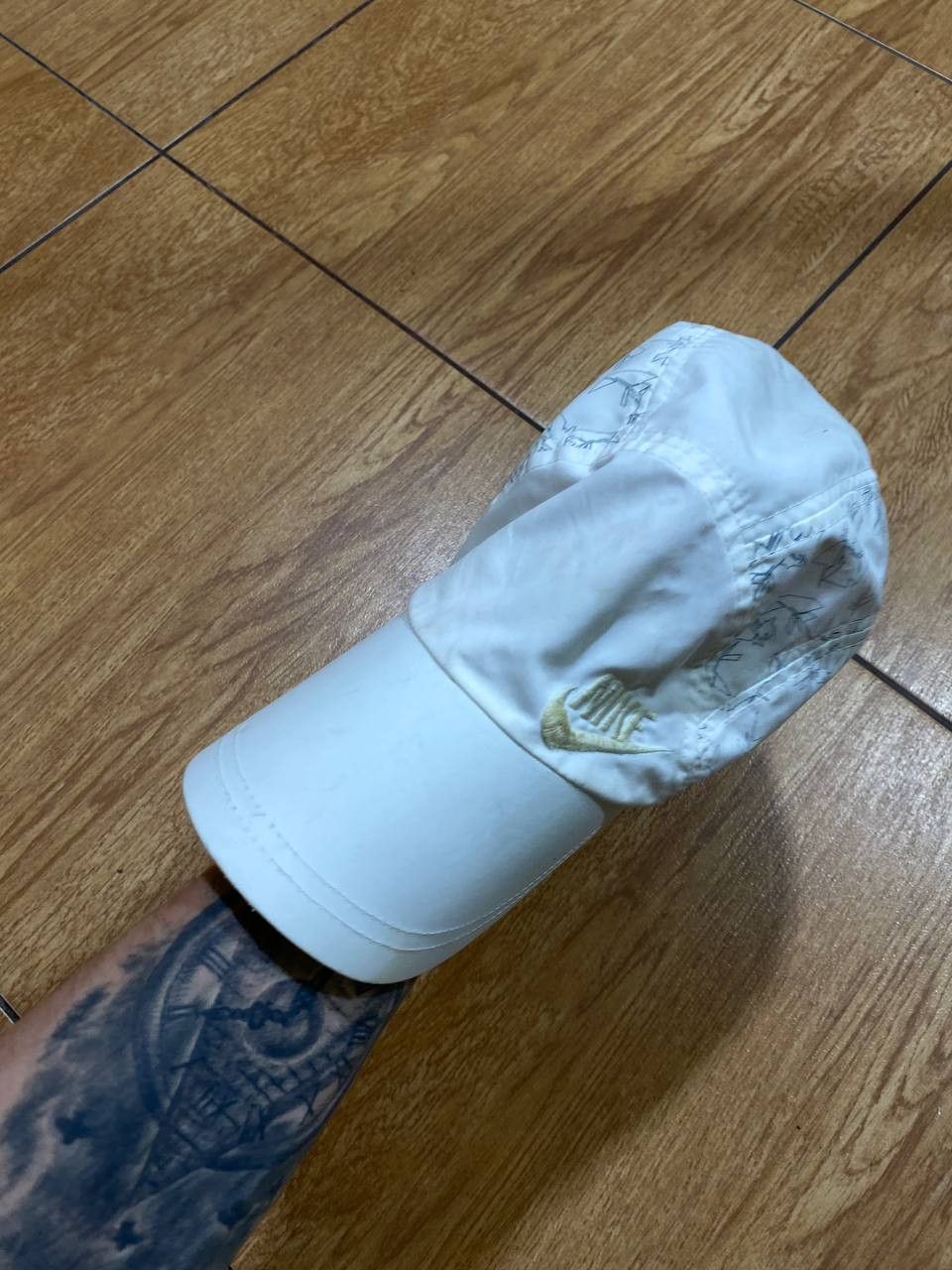 Nike Vintage Hats white Nike big print Crazy Y2K Streetwear Size ONE SIZE - 8 Thumbnail