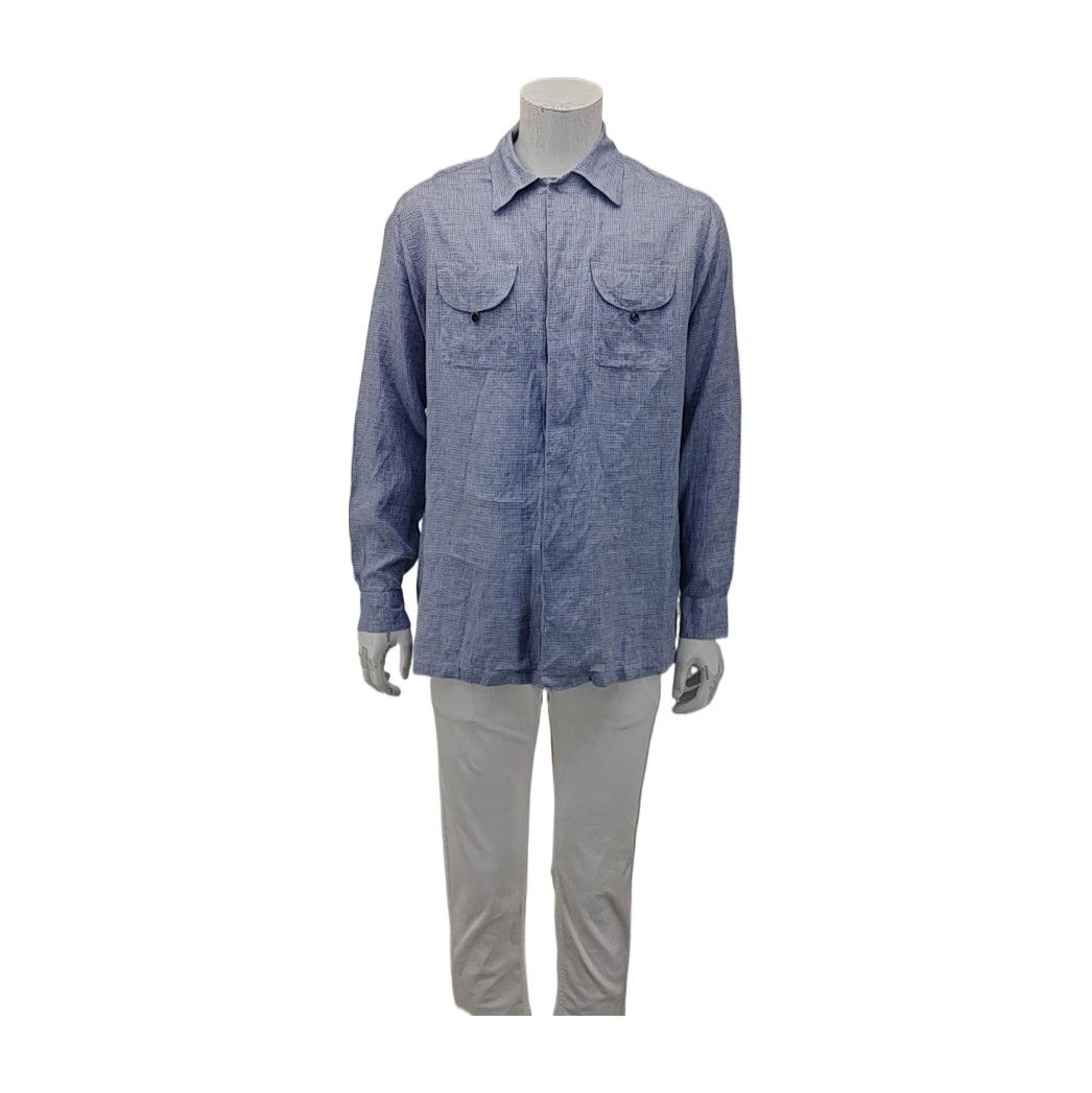 Giorgio Armani Giorgio Armani Checkered Linen Shirt US M Size US XXS / EU 40 - 1 Thumbnail