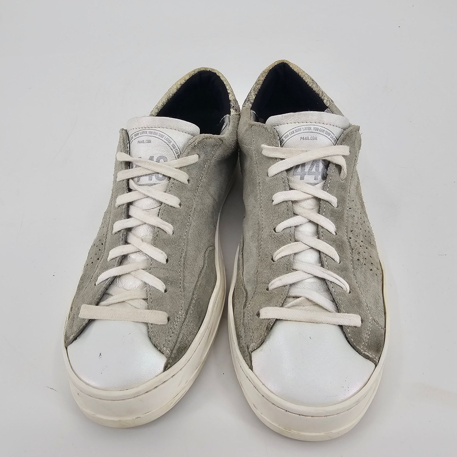 P448 P448 Jack Perforated Suede Fashion Sneaker EU 40 US 9 Size US 9 / IT 39 - 2 Thumbnail