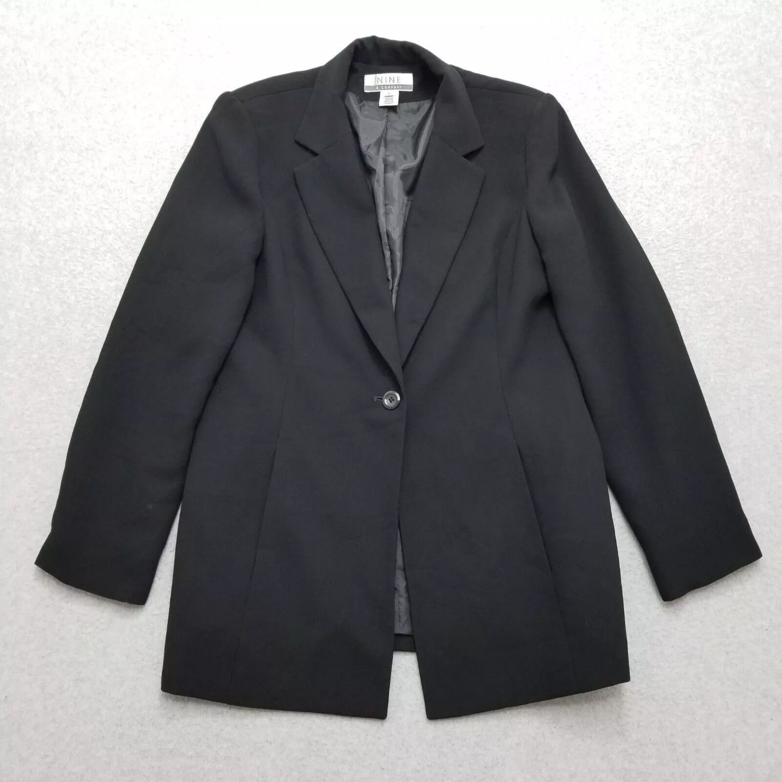 Other Nine & Company Blazer Womens 12 Black Pockets Button Outdoor Size XL / US 12-14 / IT 48-50 - 1 Thumbnail
