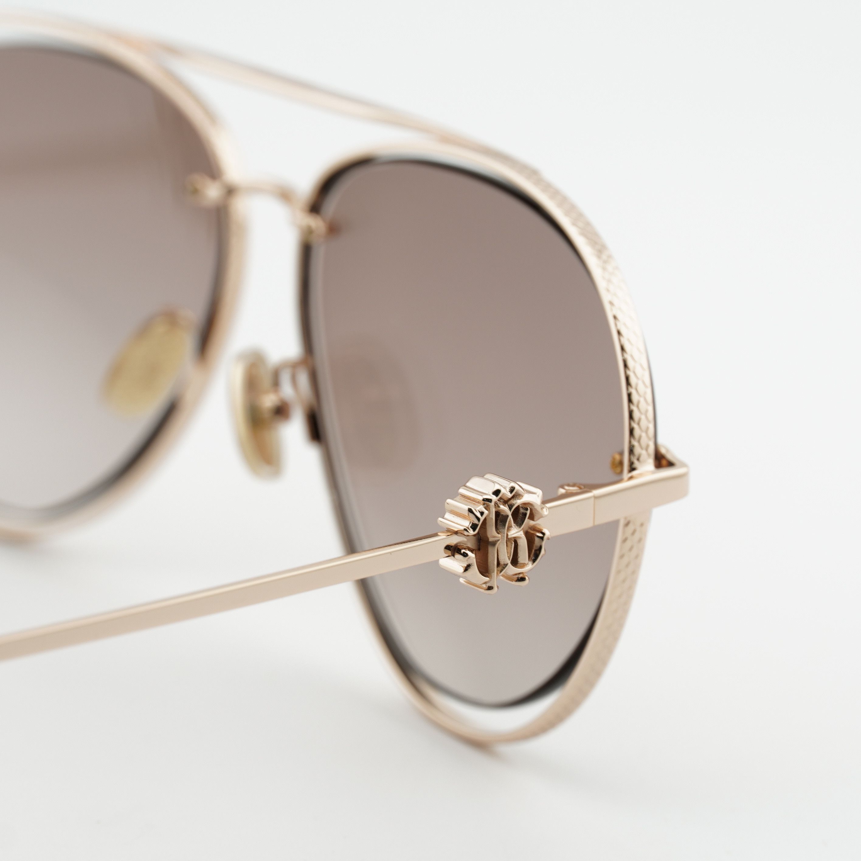 Roberto Cavalli Roberto Cavalli SRC032M 300G Sunglasses Gold Aviator Frame Size ONE SIZE - 9 Thumbnail
