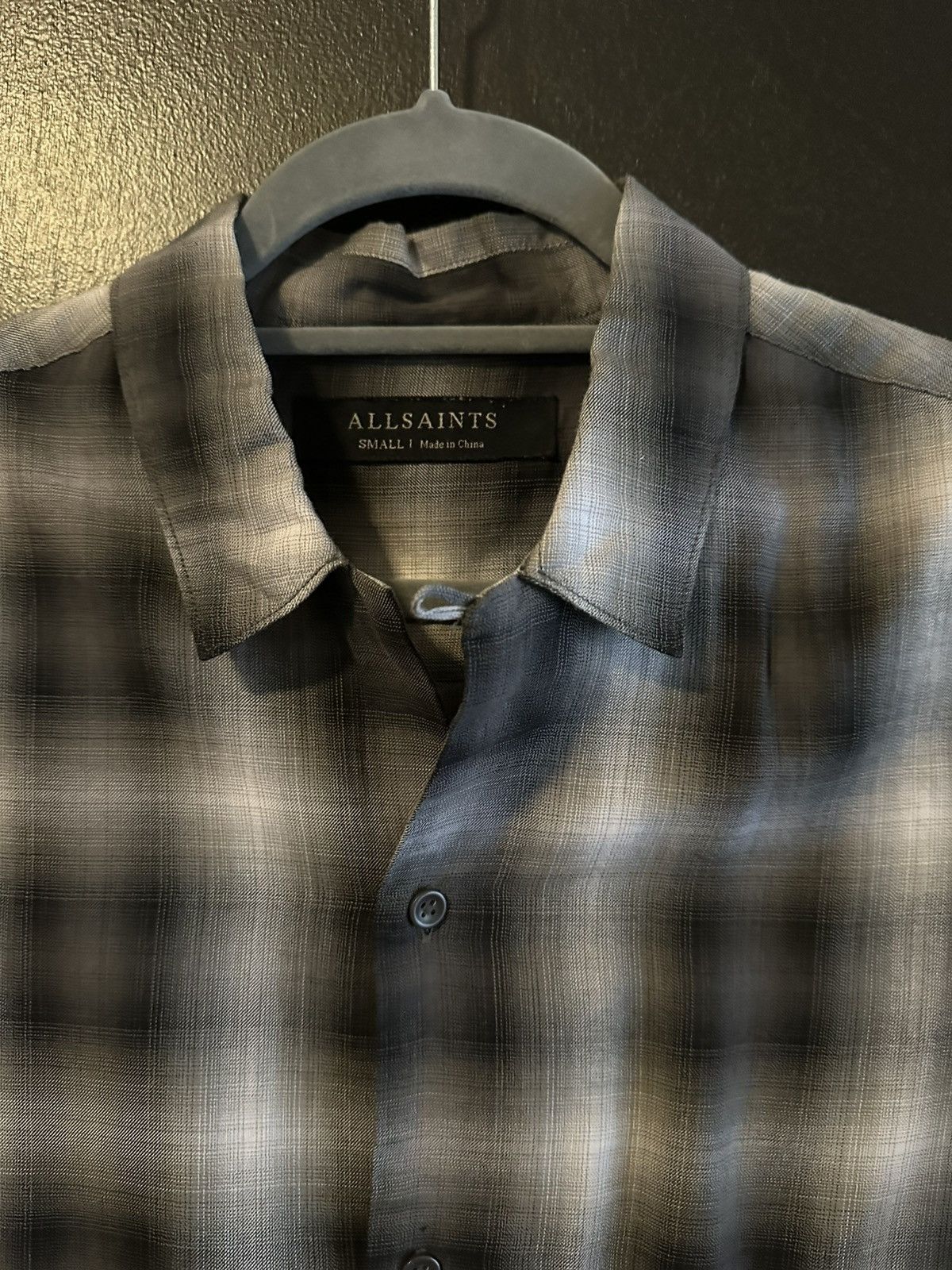 Allsaints Allsaints Short Sleeve Plaid Button Up Size US S / EU 44-46 / 1 - 2 Thumbnail