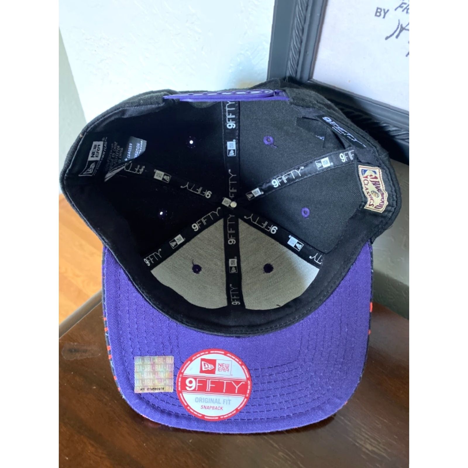 New Era New Era 9FIFTY Hat Jersey Basketball Team Phoenix Suns Black Brim Adjustable Colorful Bill Mens Adult Sparkling Grape StrapBack Size ONE SIZE - 2 Thumbnail