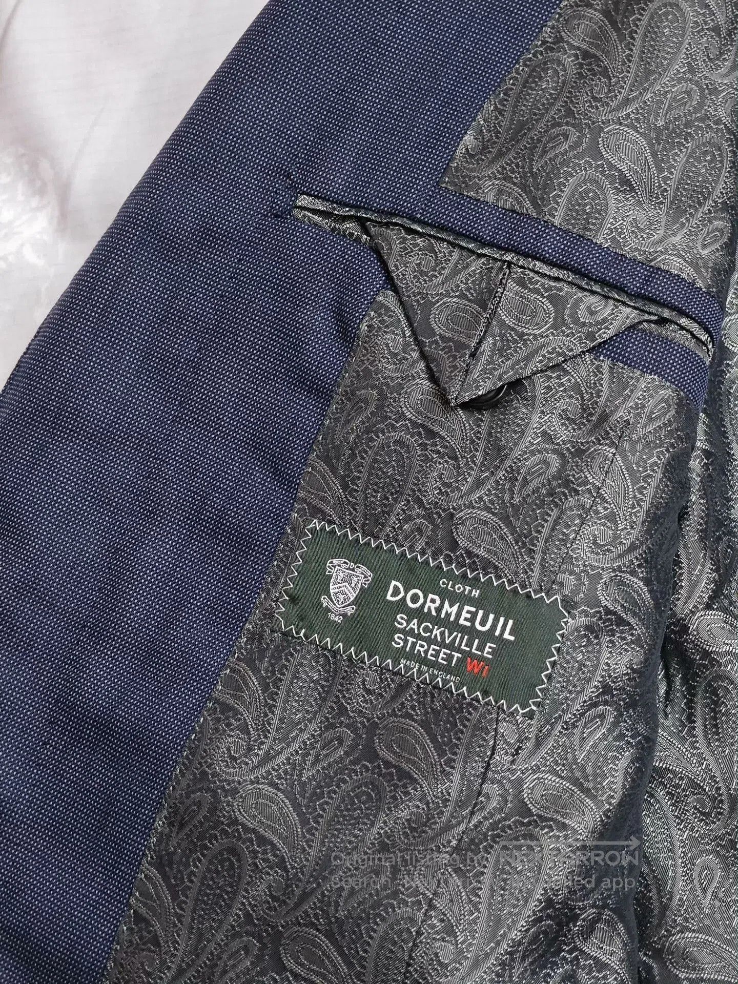 Japanese Brand Custom Wool-Linen Suit by Dormeuil. Size US L / EU 52-54 / 3 - 7 Thumbnail