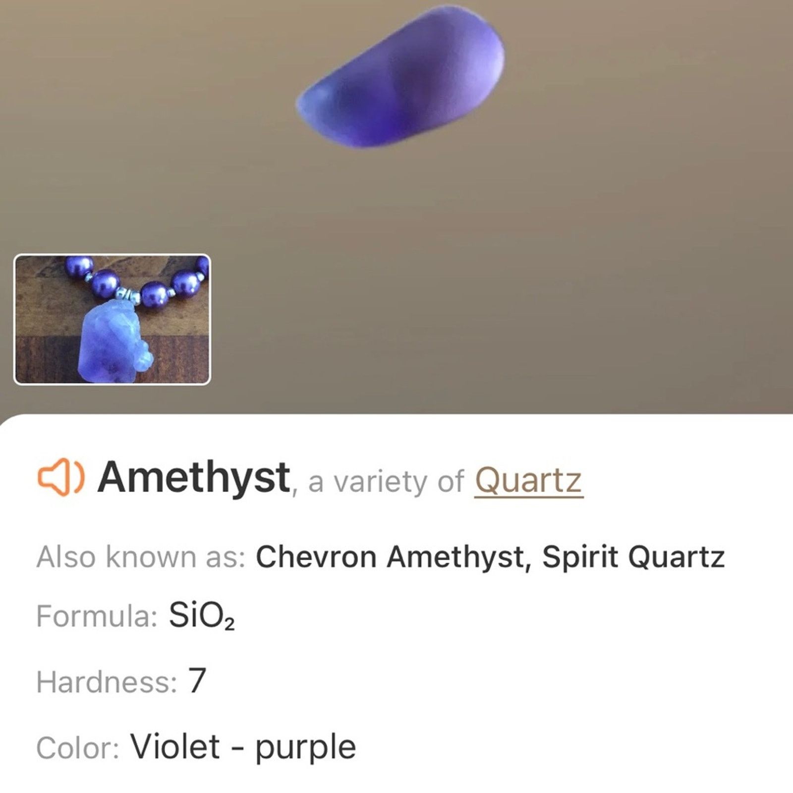 Handmade Handcrafted repurpose genuine amethyst slab Pearl necklace Size ONE SIZE - 11 Thumbnail