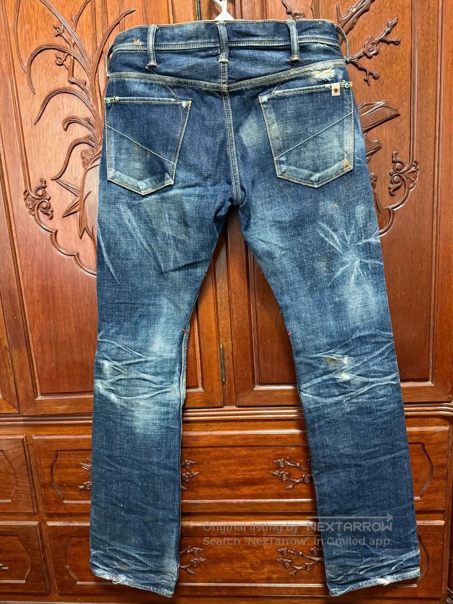Japanese Brand Men's Okayama Selvedge Straight Slim Jeans. Size US 30 / EU 46 - 4 Thumbnail