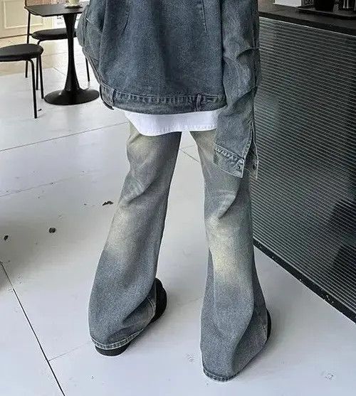 Japanese Brand × Jean Y2k 90s Flare Baggy Jeans Unisex Size US 28 / EU 44 - 4 Thumbnail