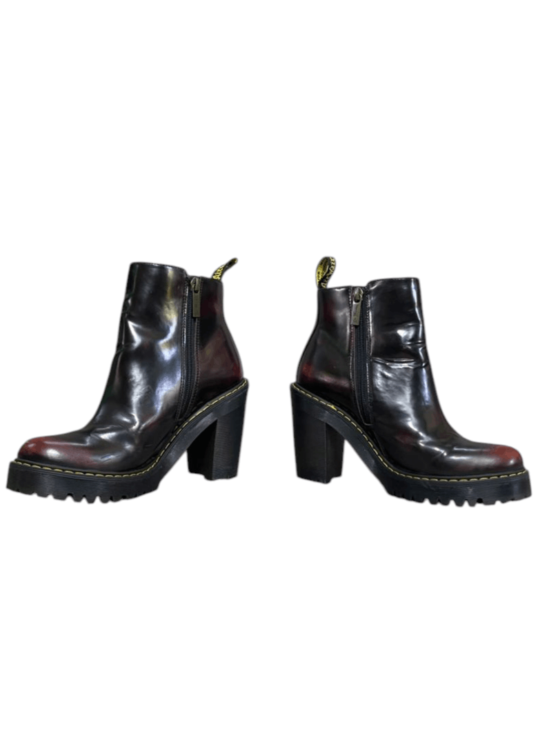 Dr. Martens Dr Martens Magdalena Heels Platform Cherry Red Boots Size US 7.5 / IT 37.5 - 7 Thumbnail