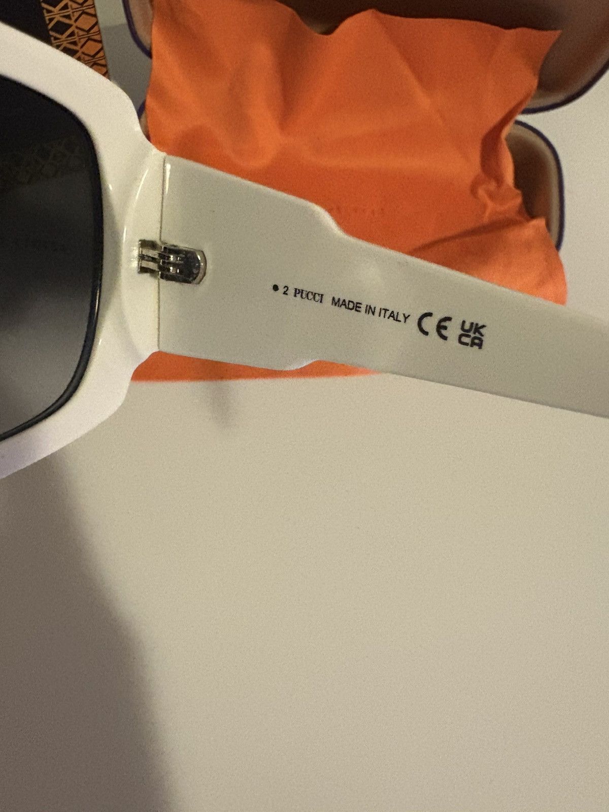 Emilio Pucci Emilio Pucci White and Blue Sunglasses Size ONE SIZE - 3 Thumbnail