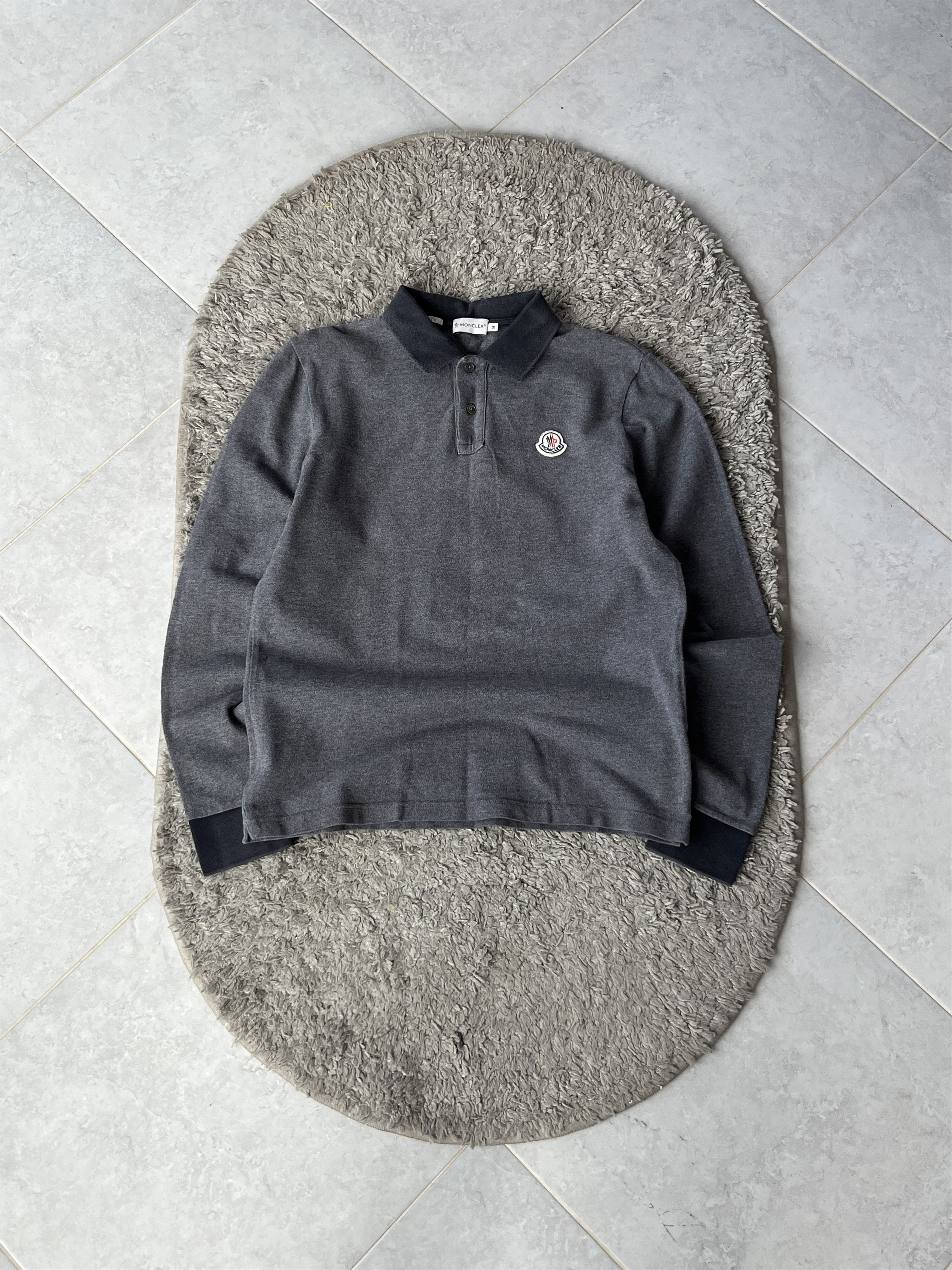 MONCLER Vintage Long Sleeve Polo Slim Fit Very Rare