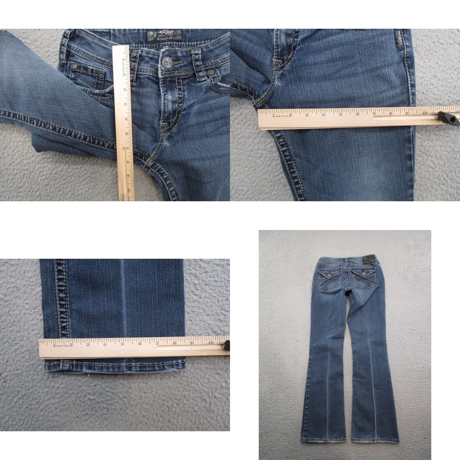Silver Jeans Co. Vtg Silver Jeans Suki Surplus Bootcut Denim Jeans Women 28x32 Blue Pocketed Size 28" / US 6 / IT 42 - 8 Thumbnail